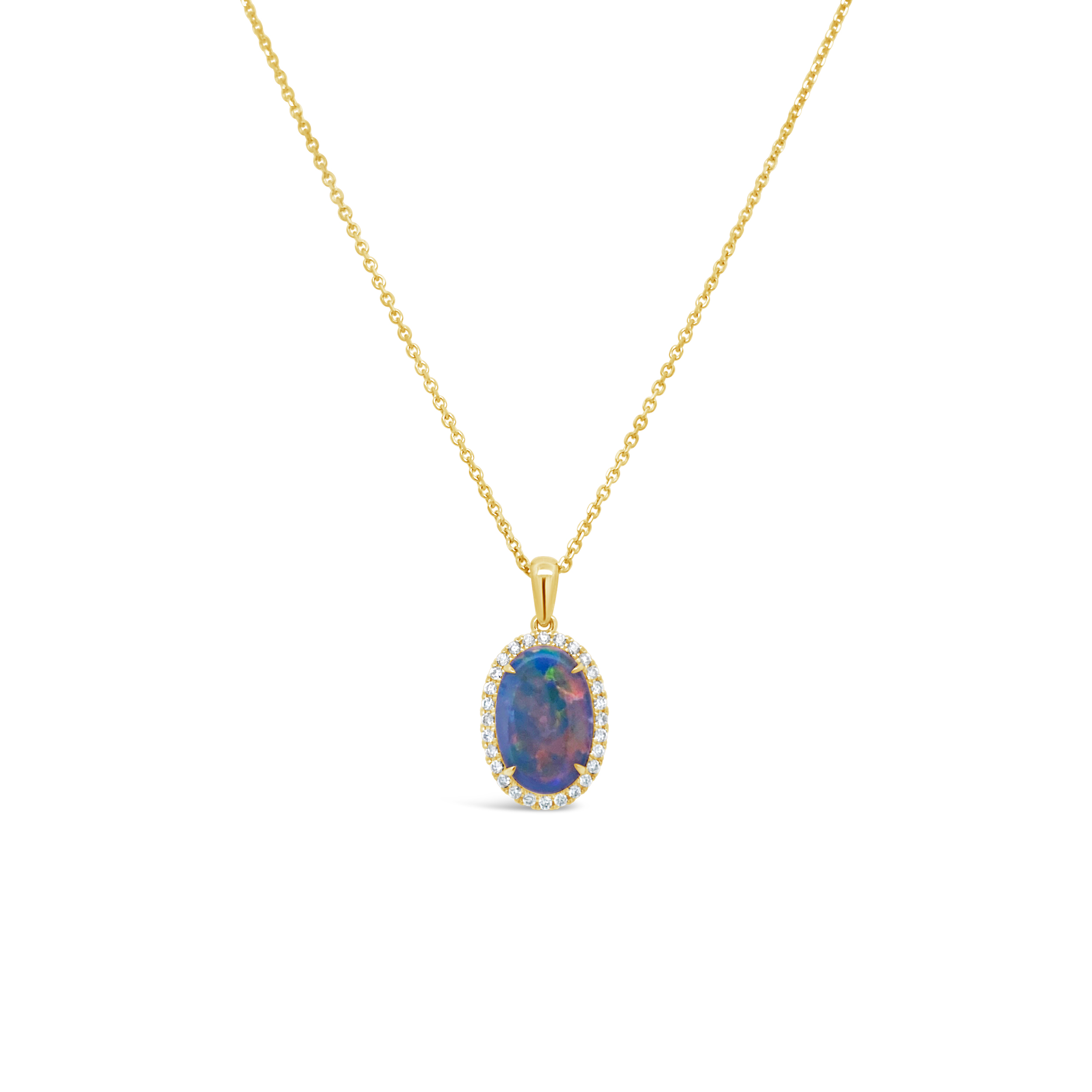 Irisa By Martin Binder Oval Opal & Diamond Necklace