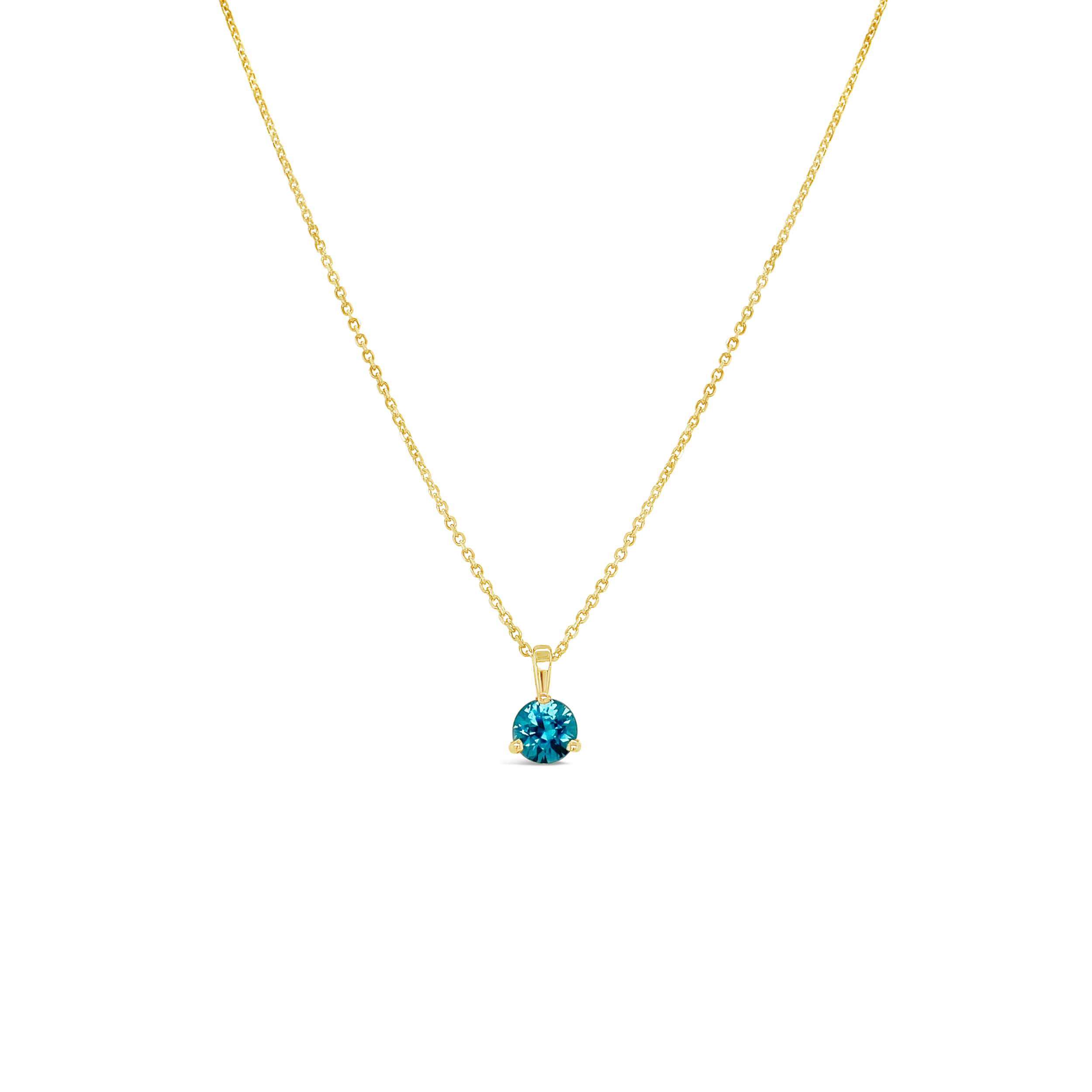 Irisa By Martin Binder Blue Zircon Solitaire Necklace