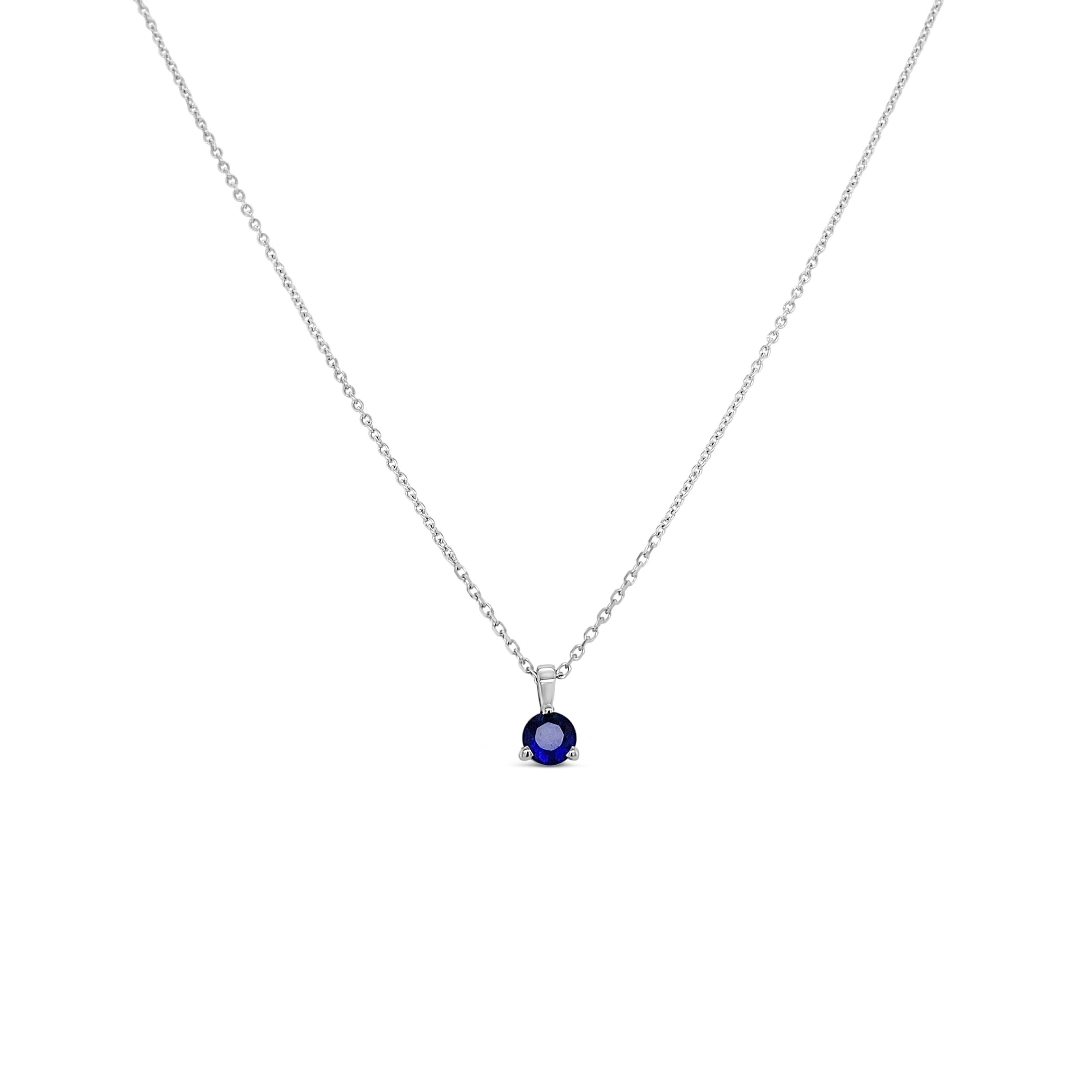 Irisa By Martin Binder Blue Sapphire Solitaire Pendant Necklace