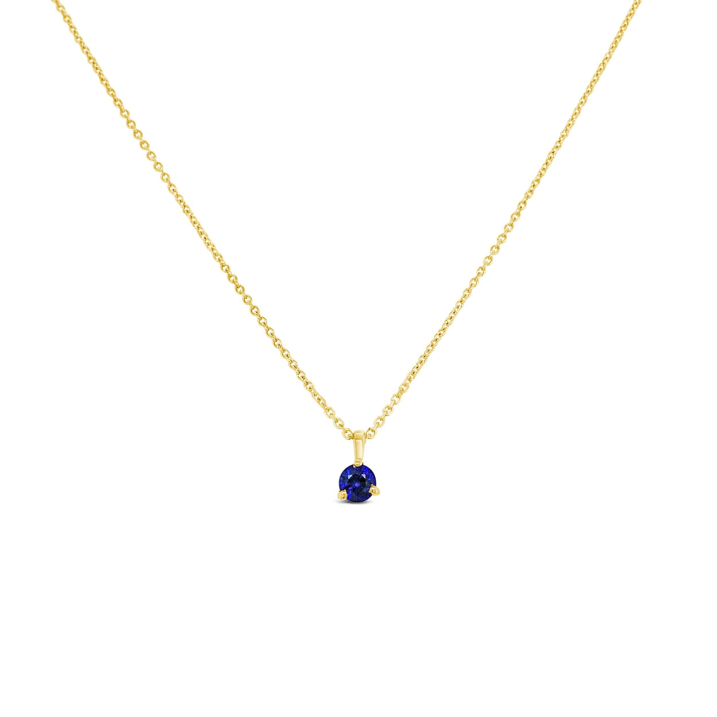 Irisa By Martin Binder Blue Sapphire Solitaire Pendant Necklace