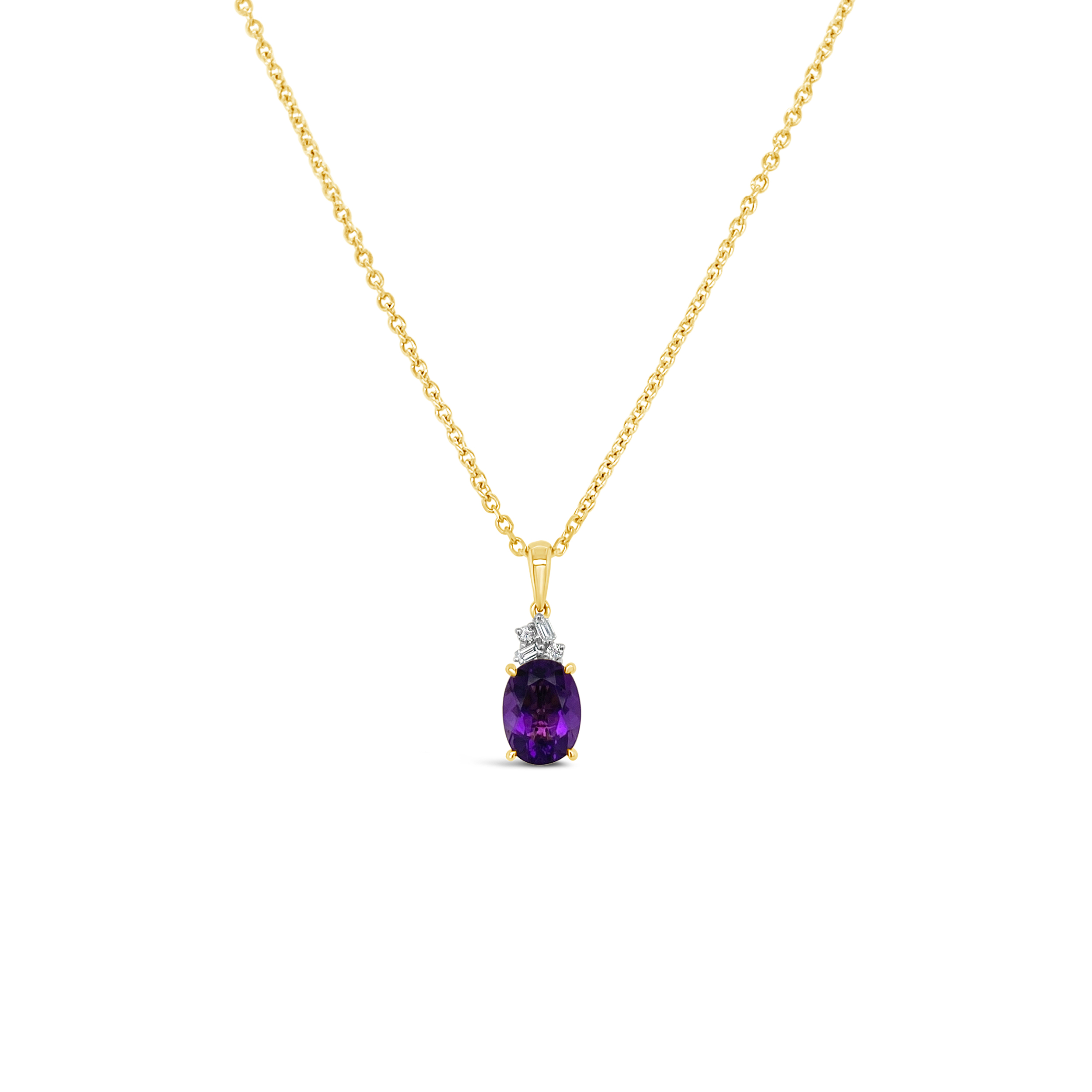 Irisa By Martin Binder Oval Amethyst & Diamond Accent Necklace