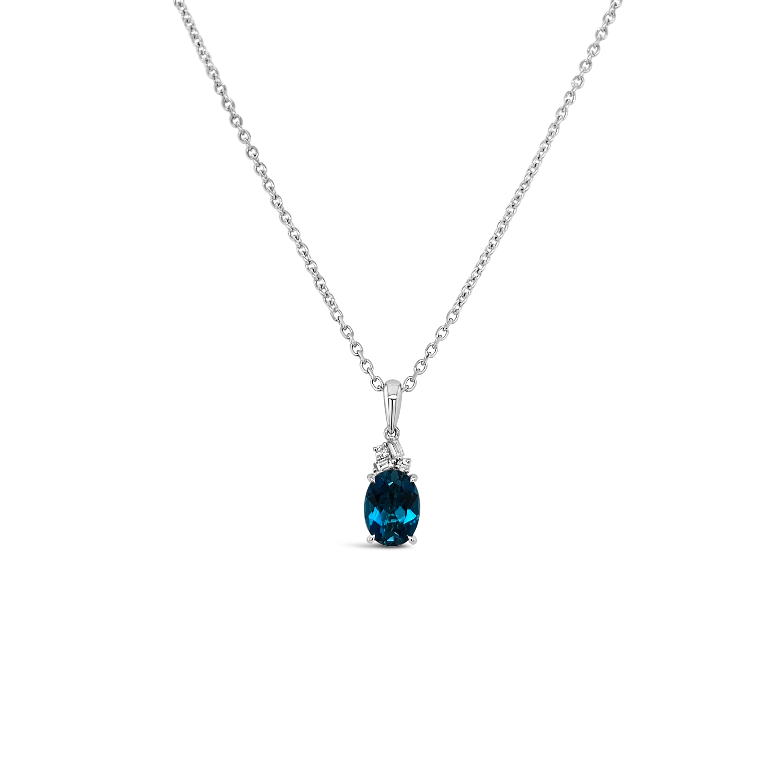 Irisa By Martin Binder London Blue Topaz & Diamond Accent Necklace