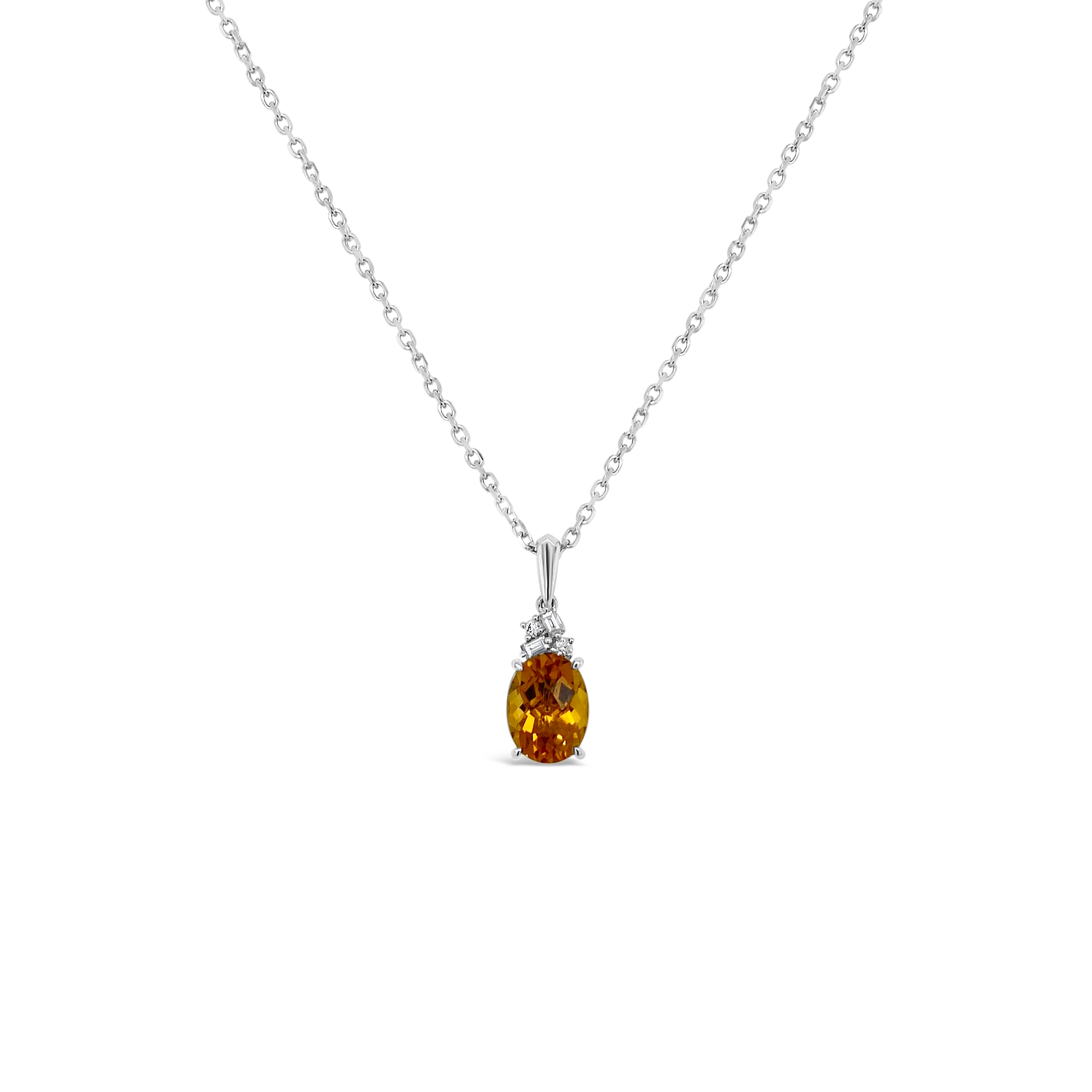 Irisa By Martin Binder Oval Citrine & Diamond Accent Necklace