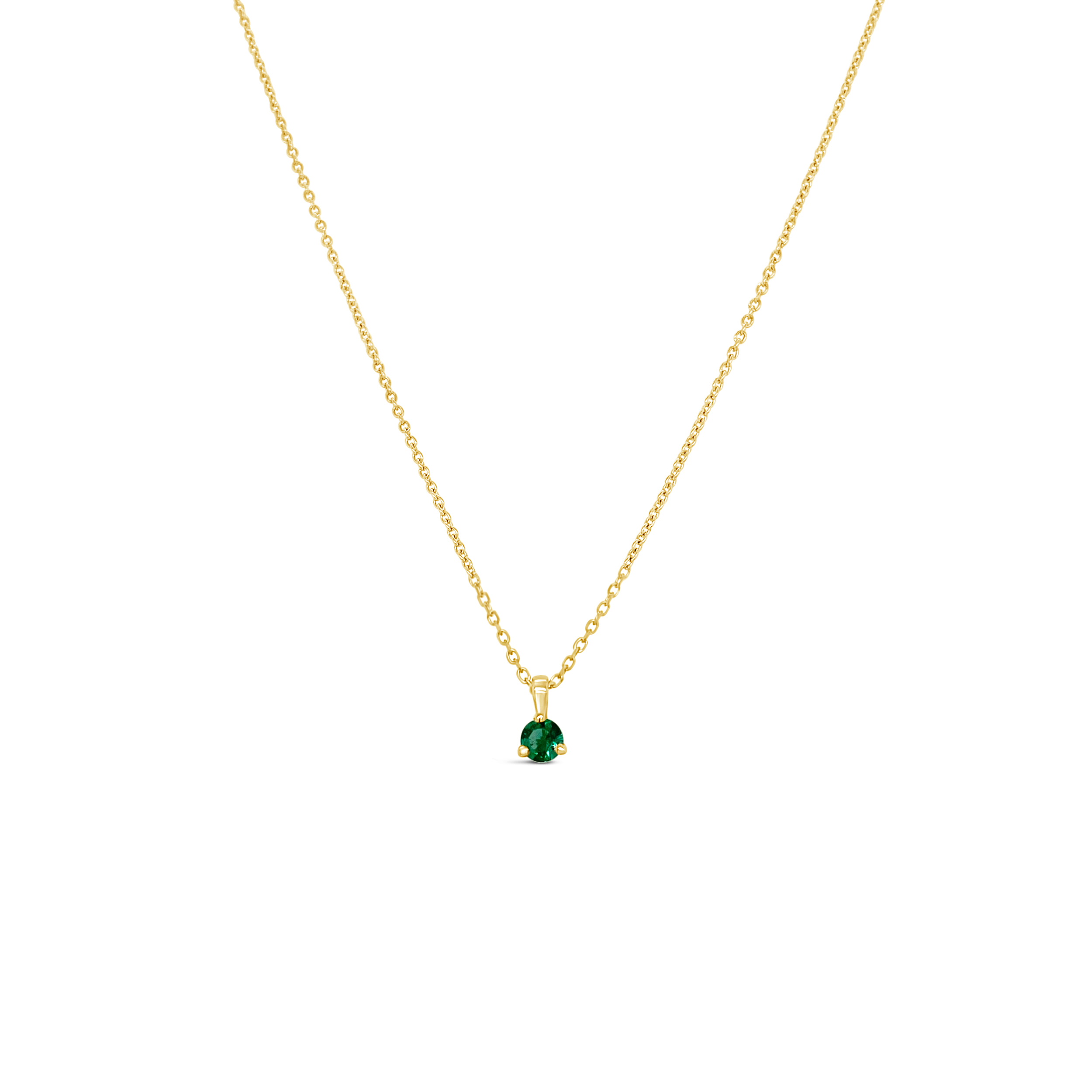 Irisa By Martin Binder Emerald Solitaire Pendant Necklace