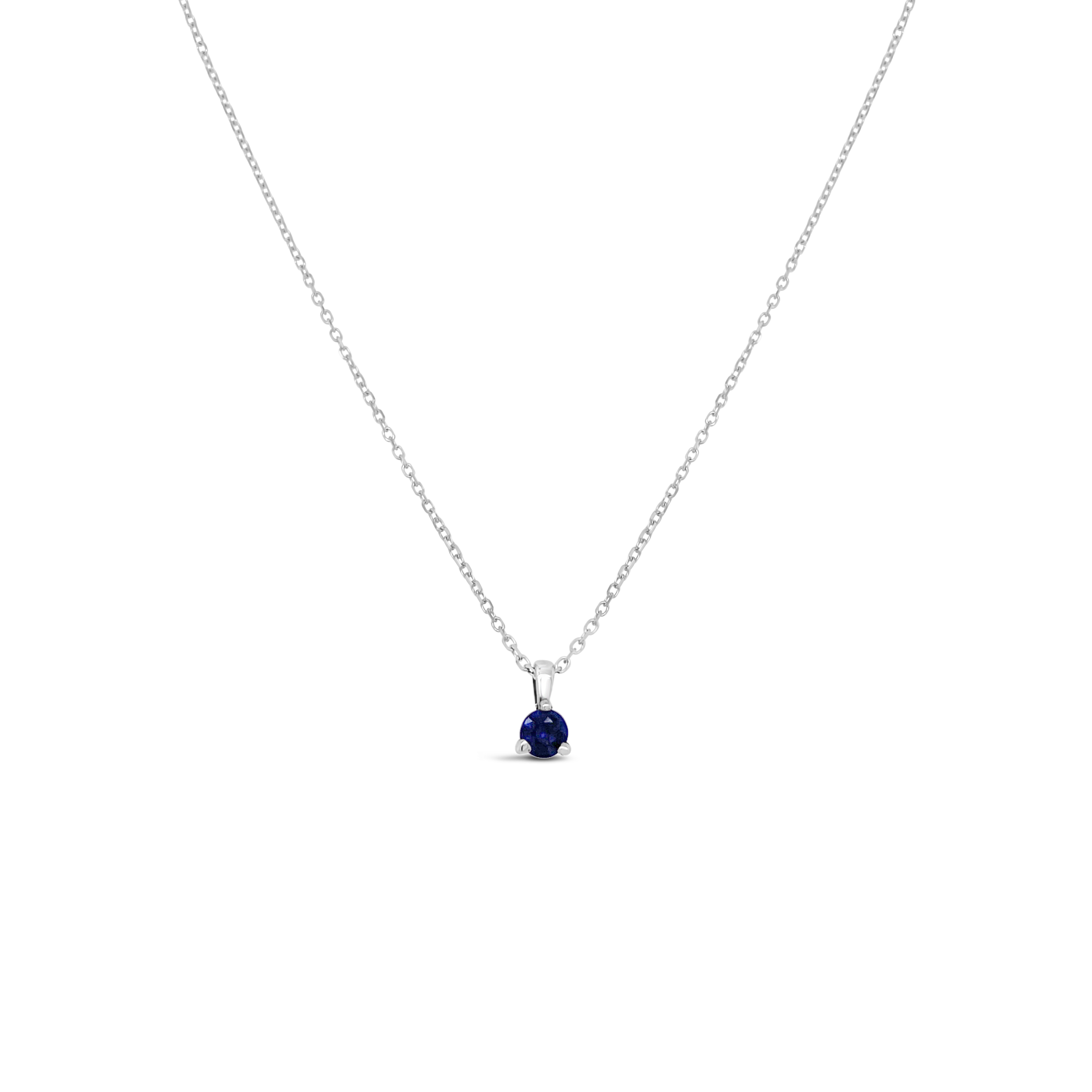 Irisa By Martin Binder Blue Sapphire Solitaire Pendant Necklace