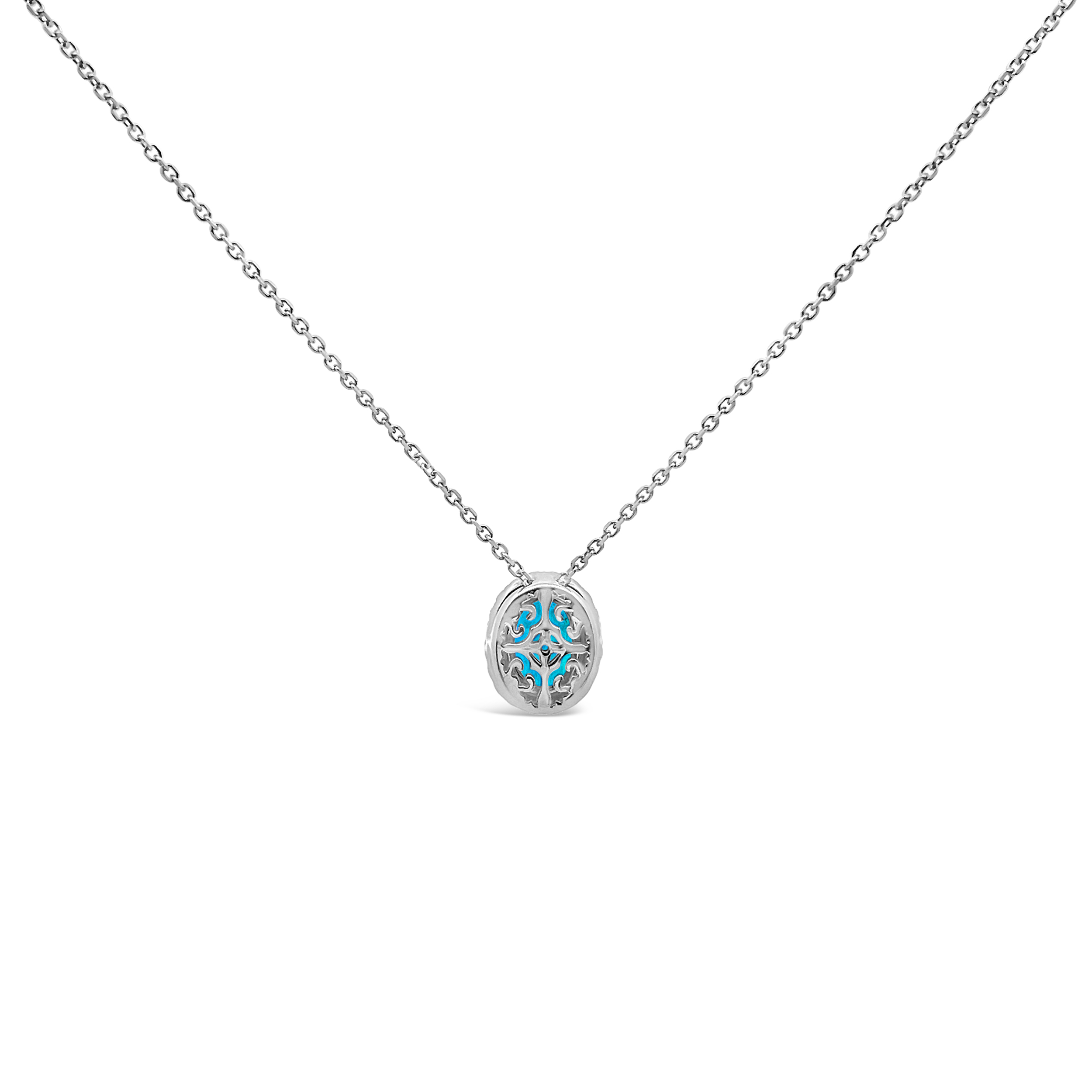 Irisa By Martin Binder Oval Emerald & Diamond Halo Necklace