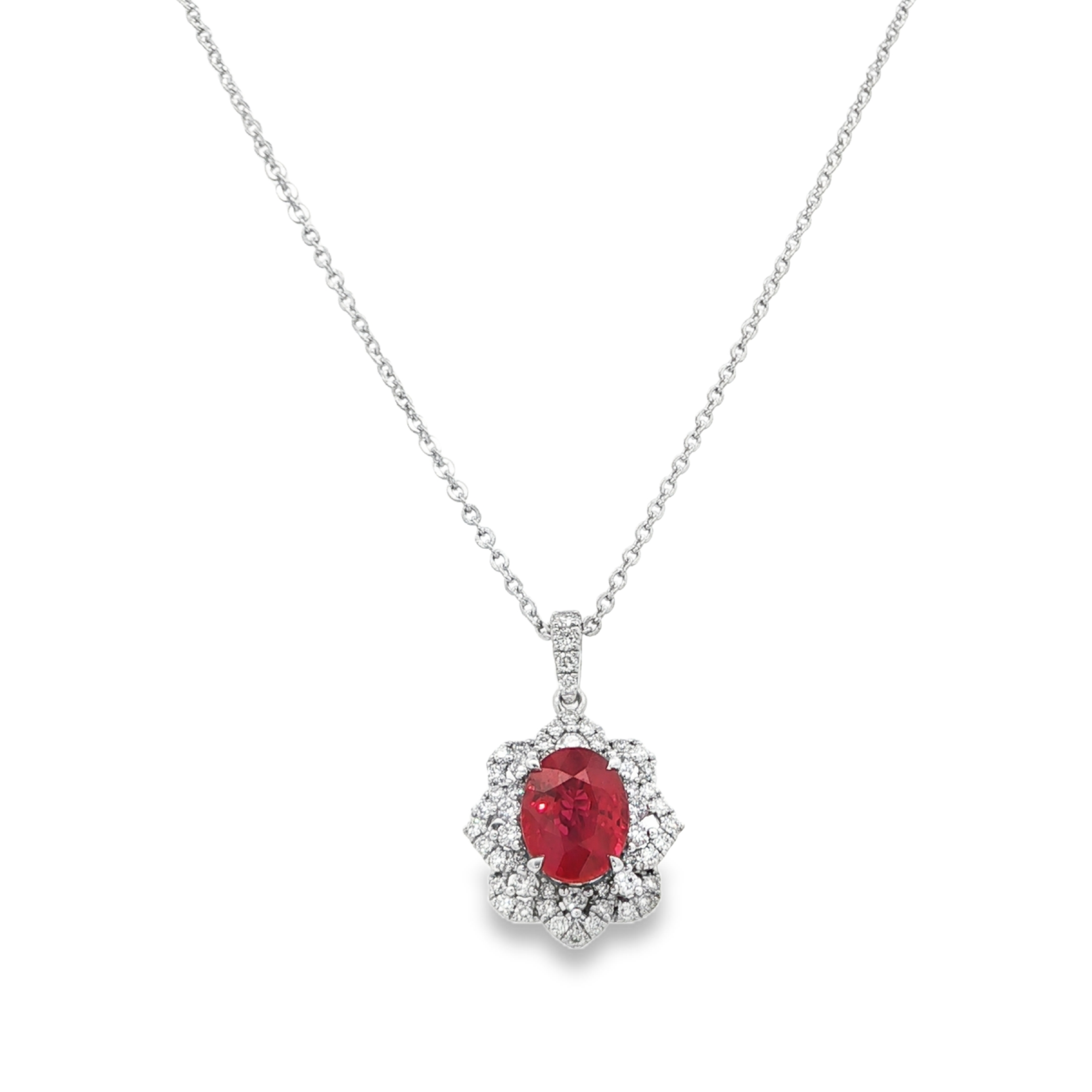Irisa by Martin Binder Platinum Ruby & Diamond Necklace
