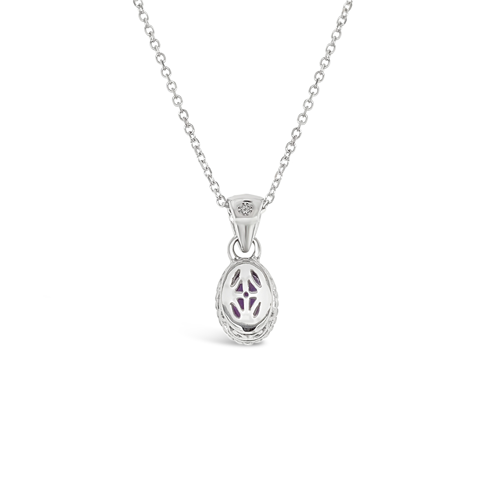 Irisa By Martin Binder Oval Amethyst Rope Necklace