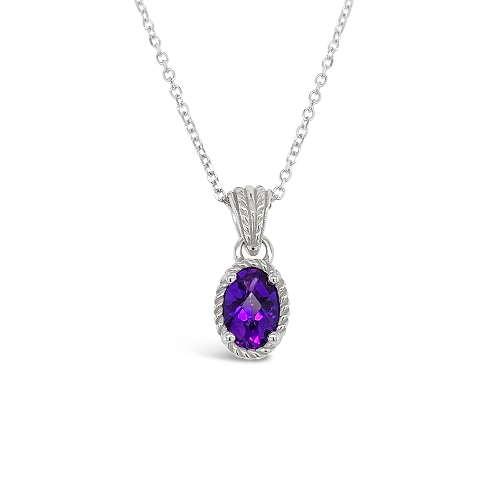 Irisa By Martin Binder Oval Amethyst Rope Necklace