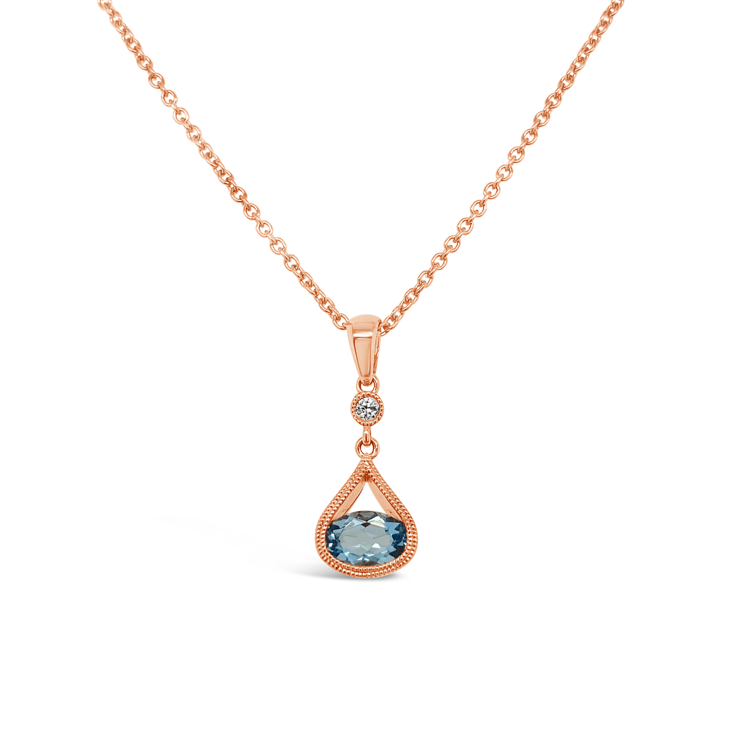 Irisa By Martin Binder Aquamarine & Diamond Dangle Necklace