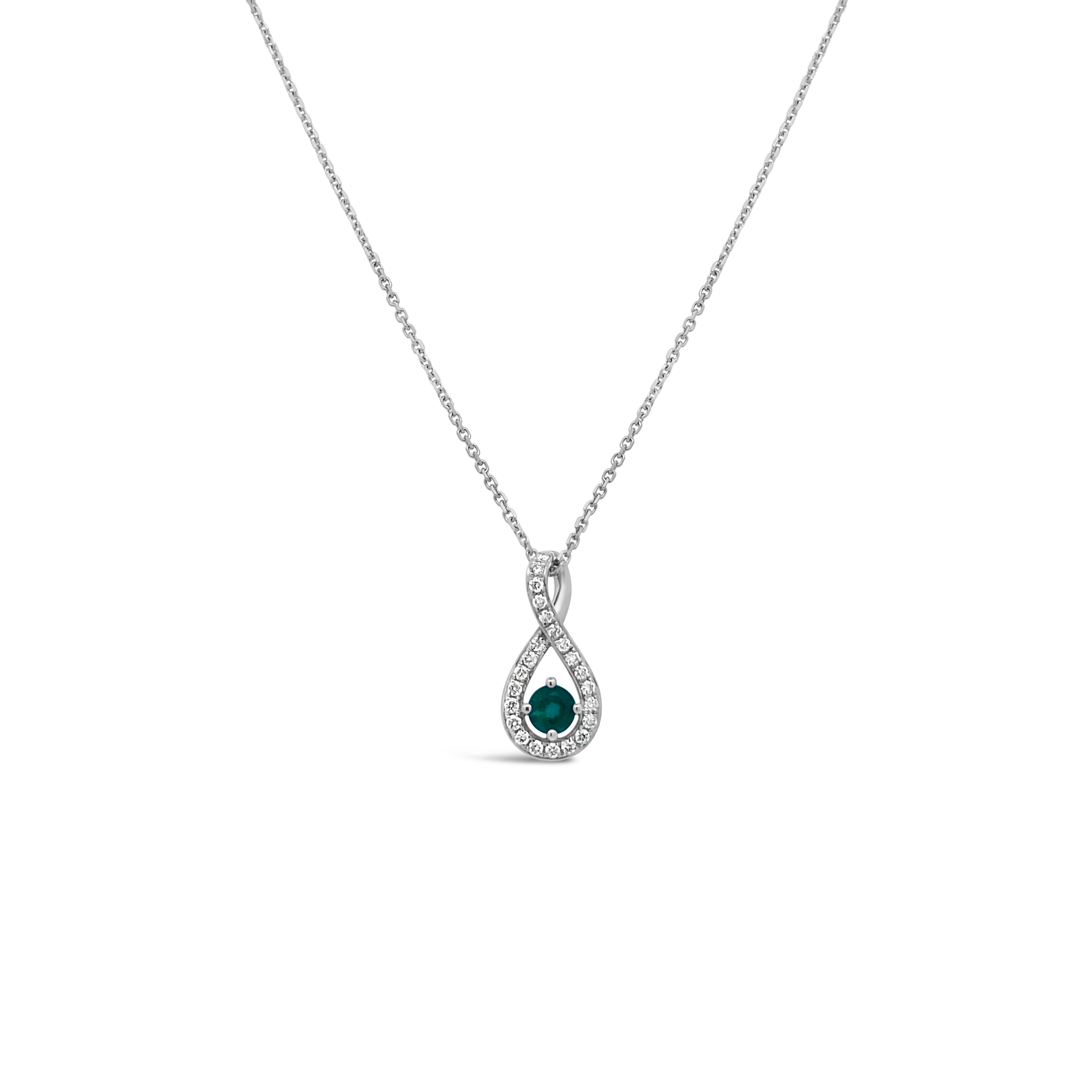 Irisa by Martin Binder Emerald & Diamond Twist Necklace