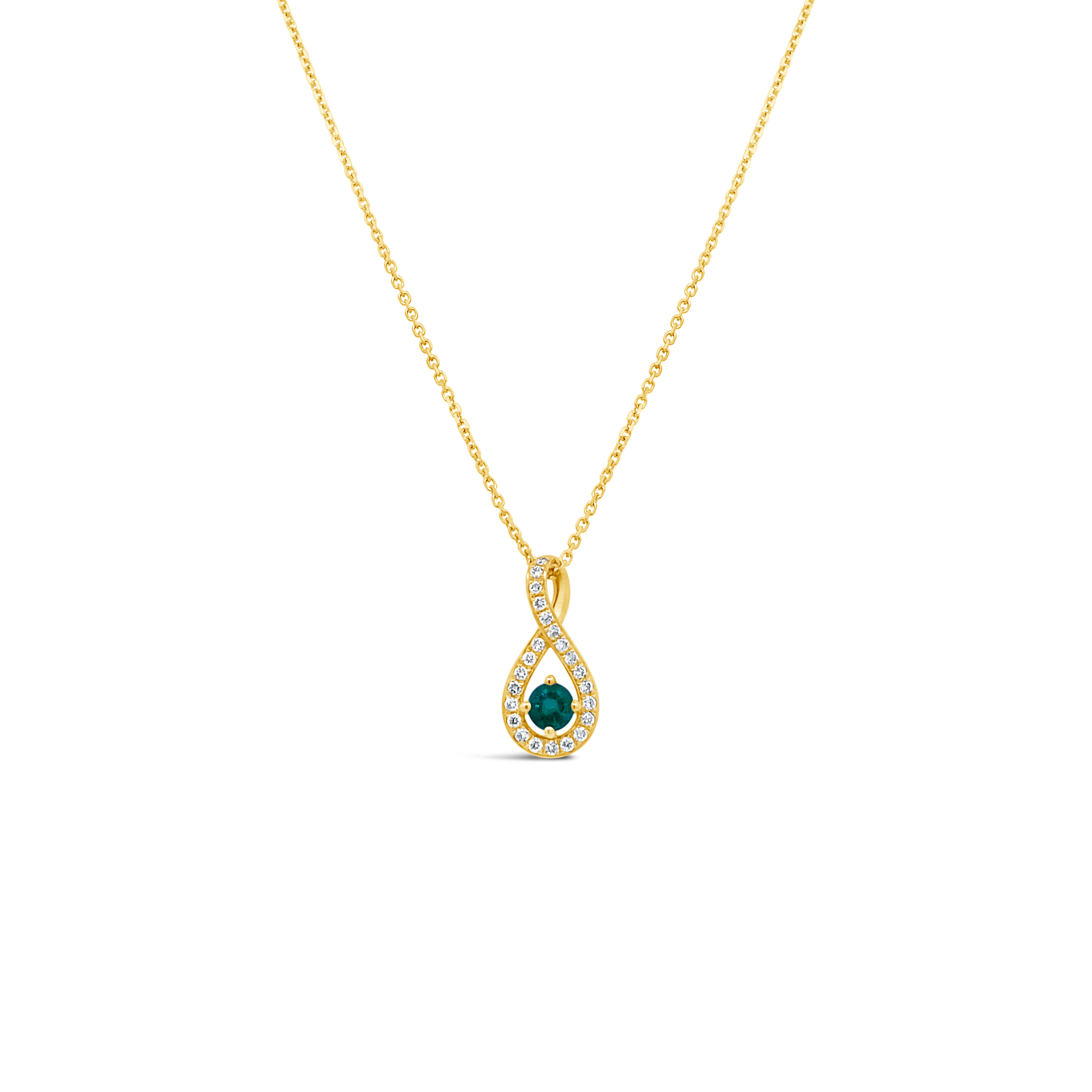 Irisa by Martin Binder Emerald & Diamond Twist Necklace