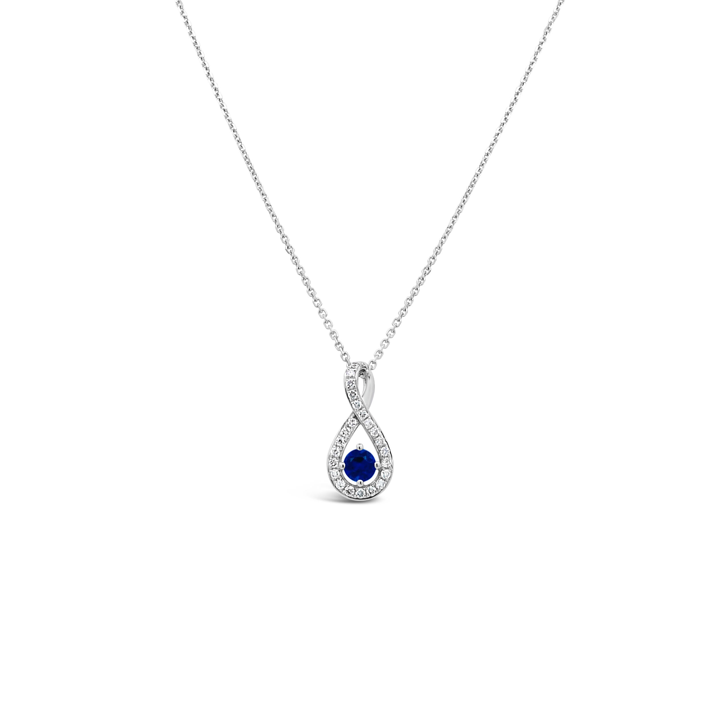 Irisa by Martin Binder Blue Sapphire & Diamond Twist Necklace