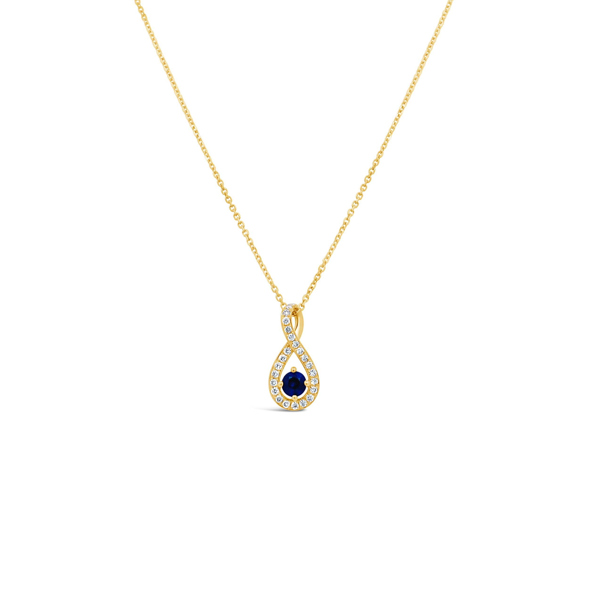 Irisa by Martin Binder Blue Sapphire & Diamond Twist Necklace