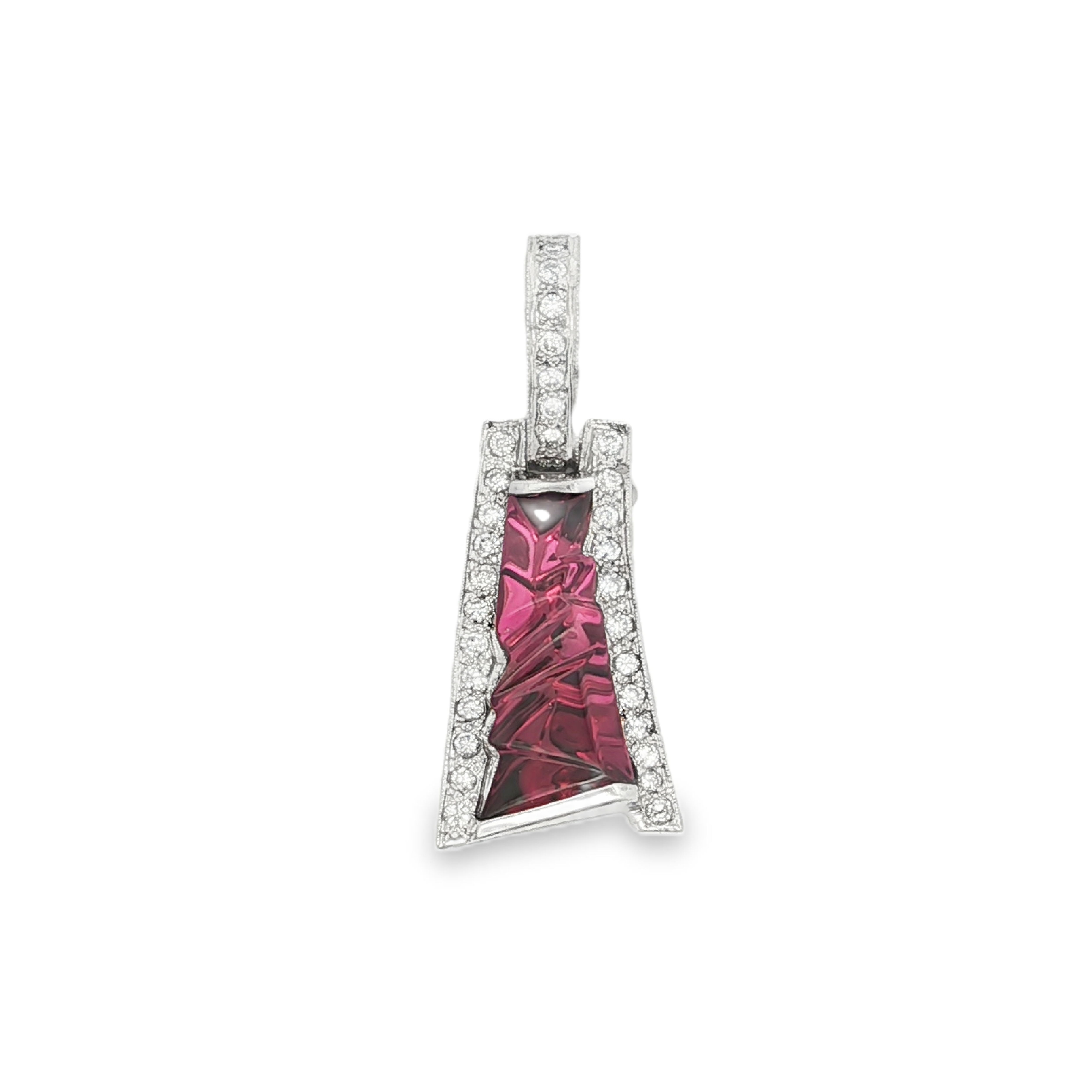 Estate by Martin Binder Pink Tourmaline & Diamond Pendant