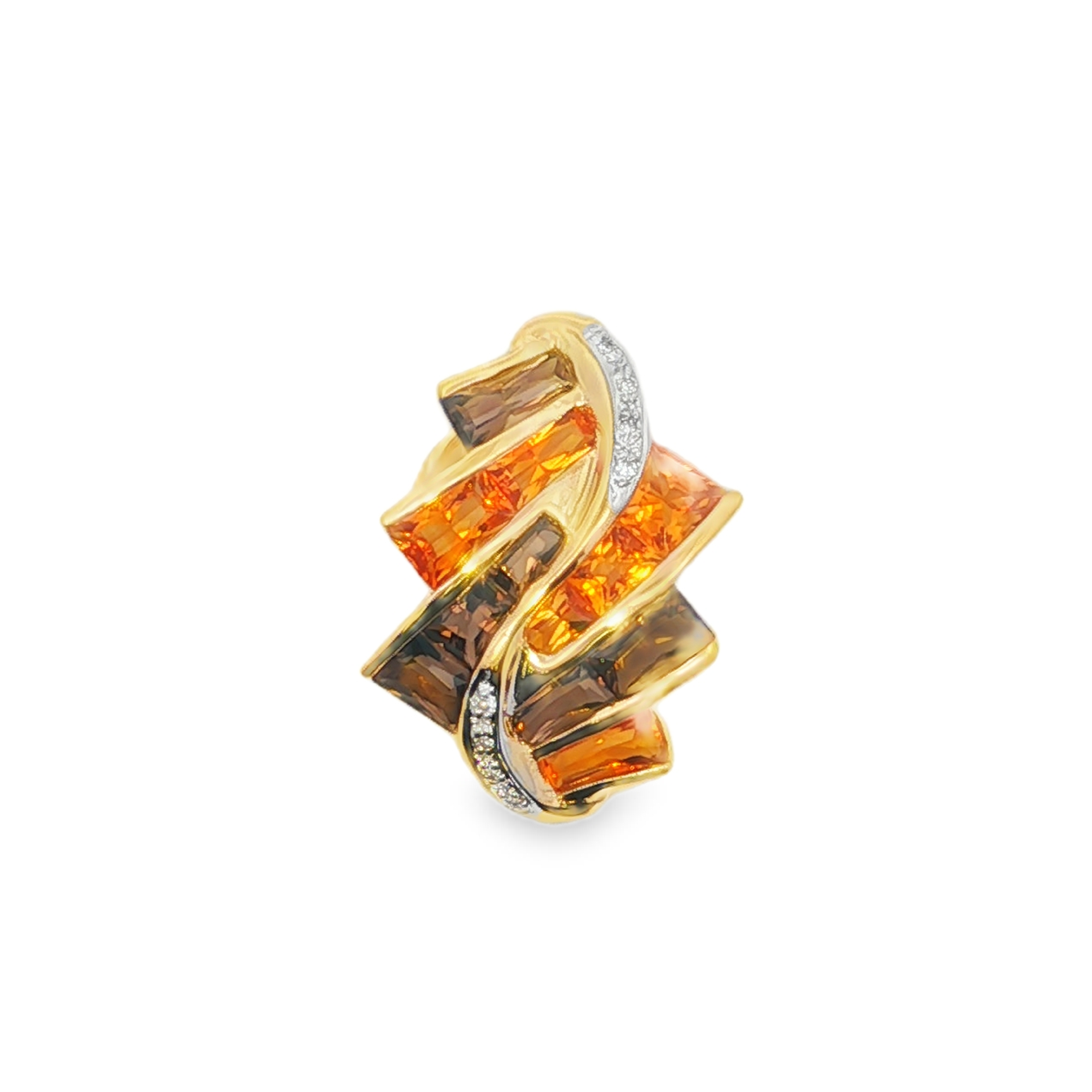 Estate by Martin Binder Smoky Quartz & Citrine Enhancer Pendant
