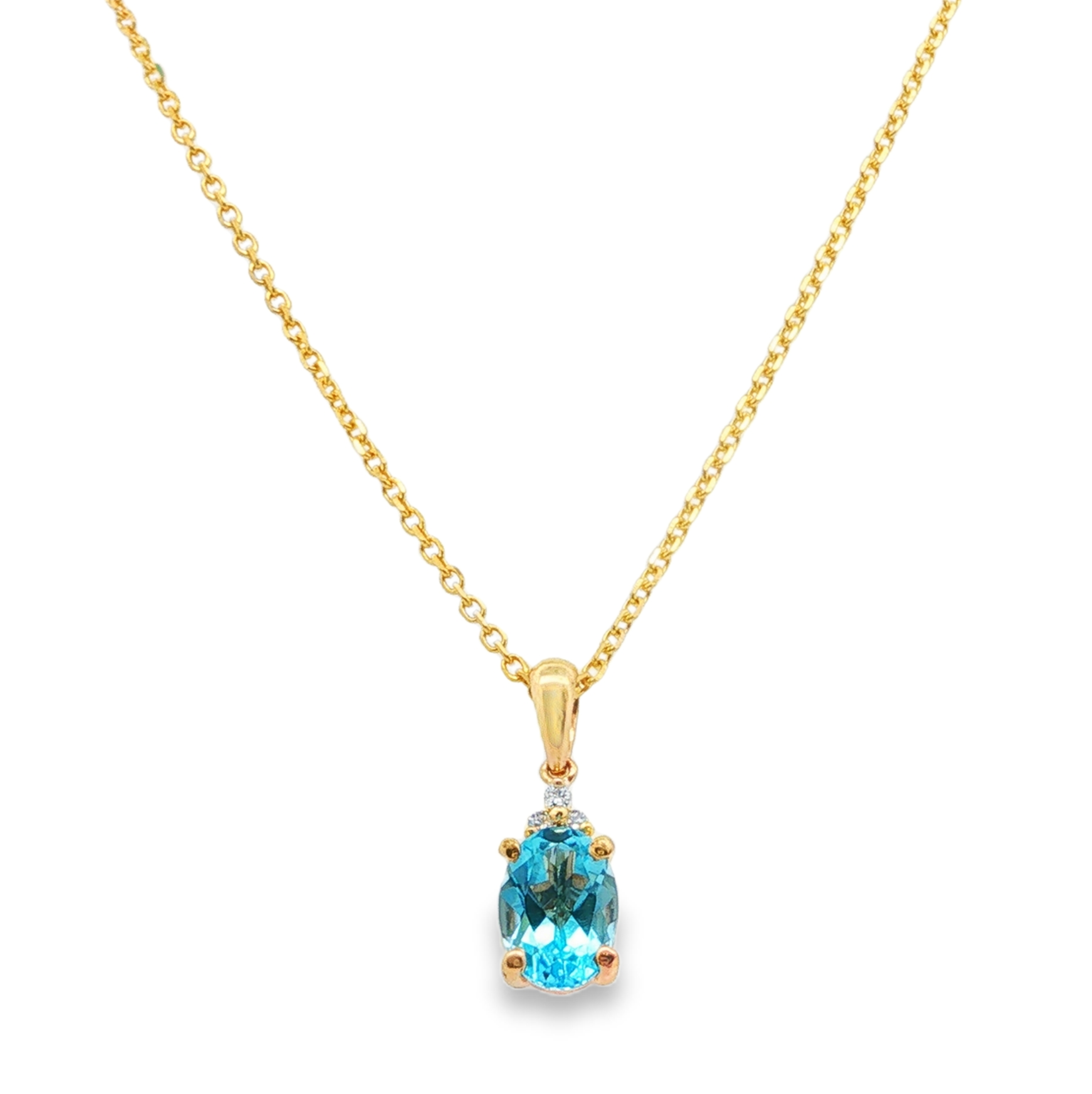 Irisa by Martin Binder Swiss Blue Topaz & Diamond Accent Necklace