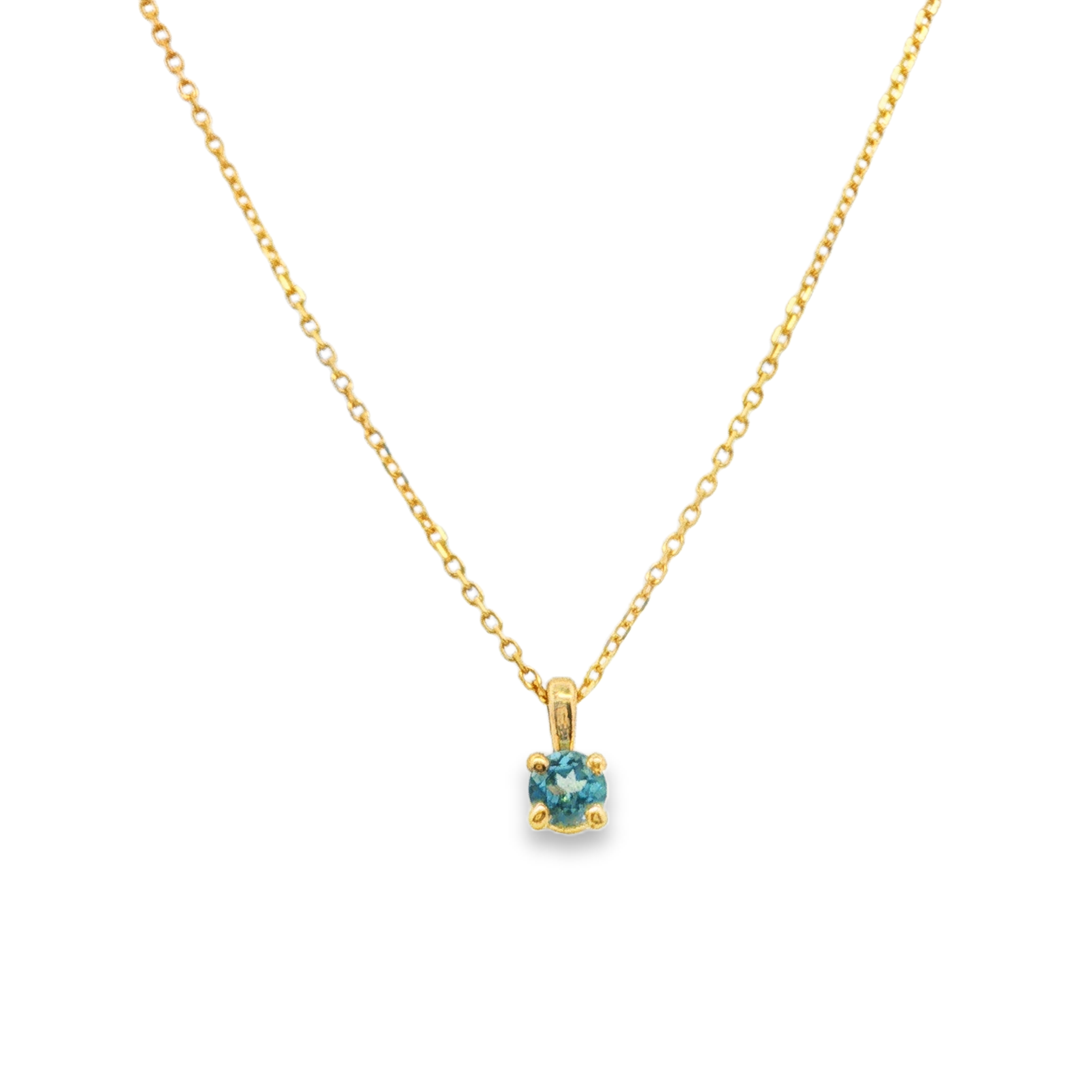 Irisa by Martin Binder Aquamarine Tiny Solitaire Pendant Necklace