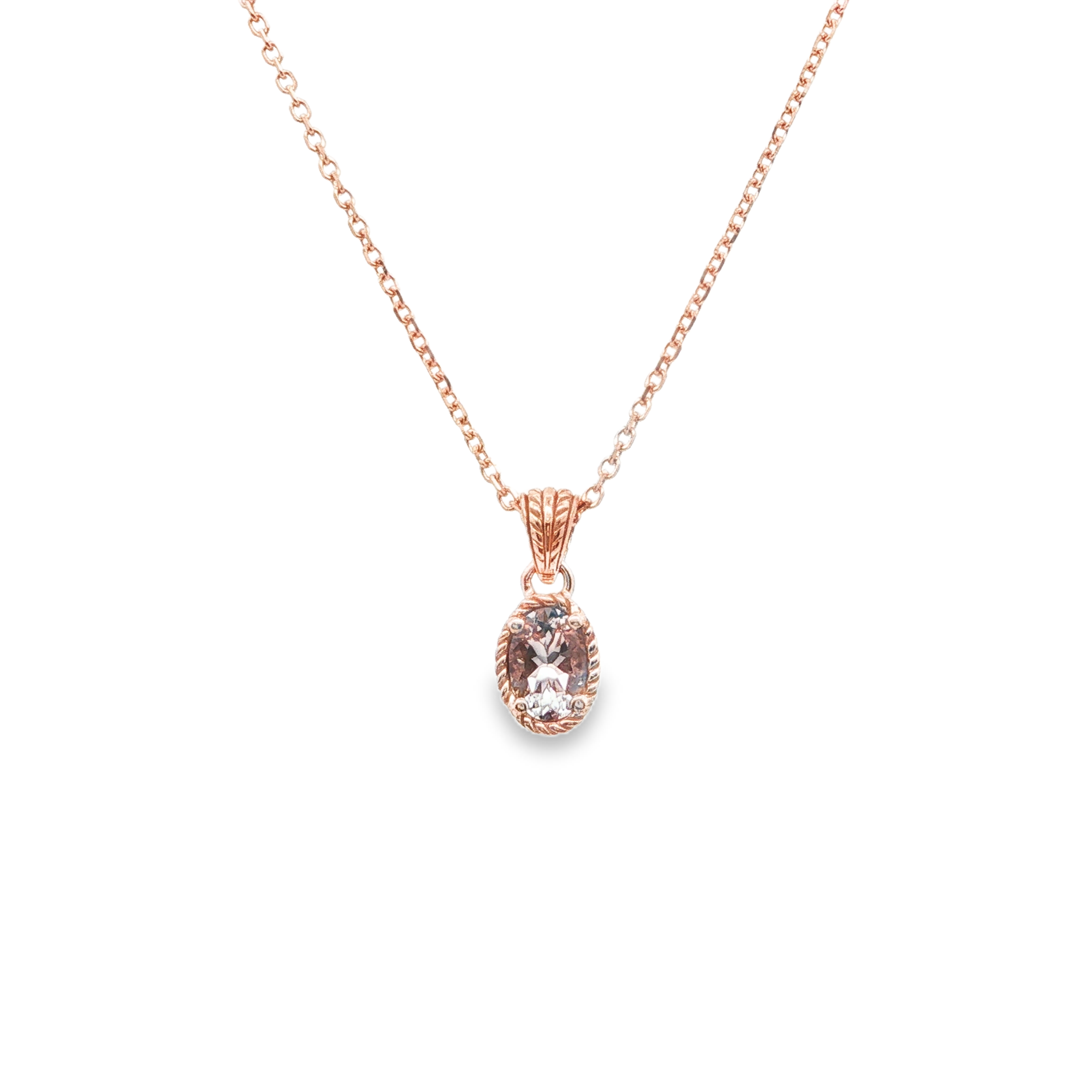 Irisa by Martin Binder Oval Morganite Pendant Necklace