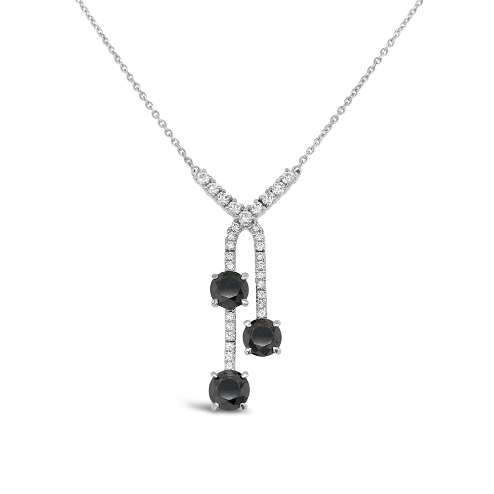 Clara By Martin Binder Black Diamond Dangle Pendant Necklace