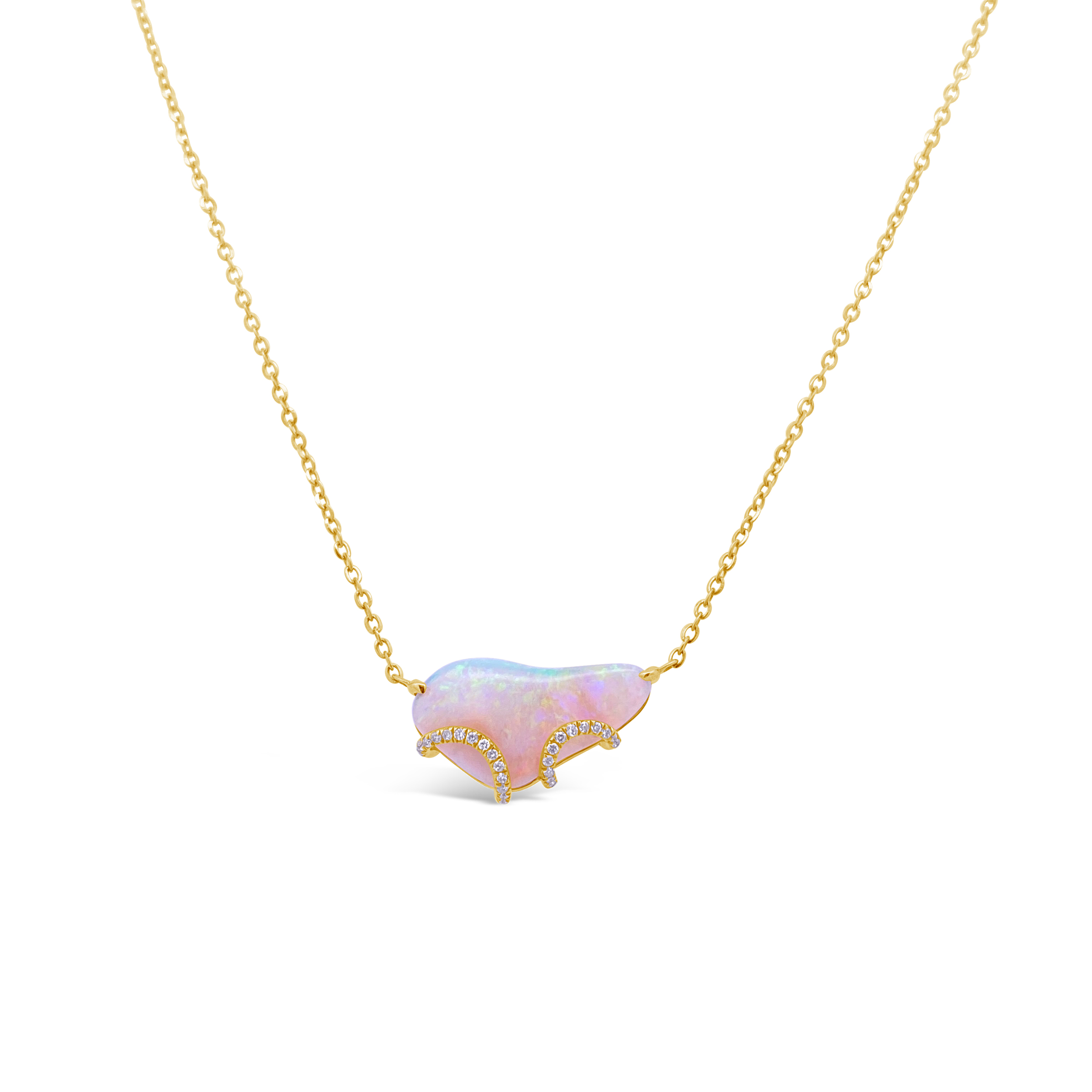 Irisa By Martin Binder Freeform Opal & Diamond Necklace