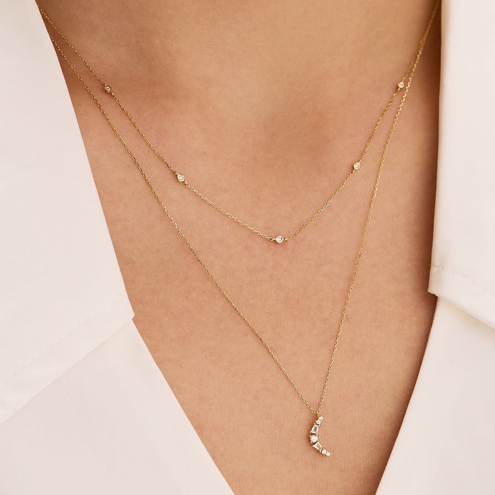 Aurelie Gi Phoenix White Sapphire Necklace