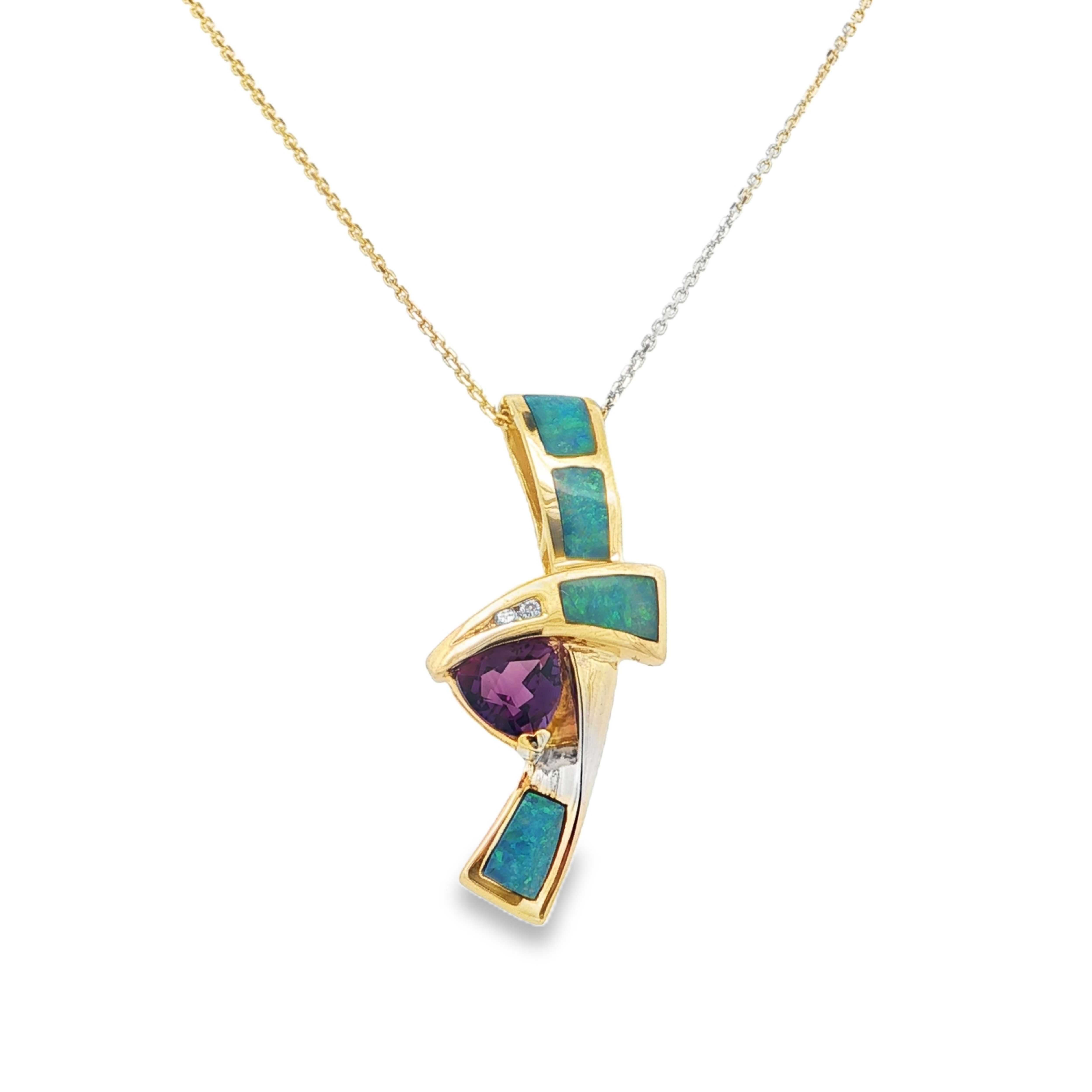Estate by Martin Binder Opal & Amethyst Freeform Necklace