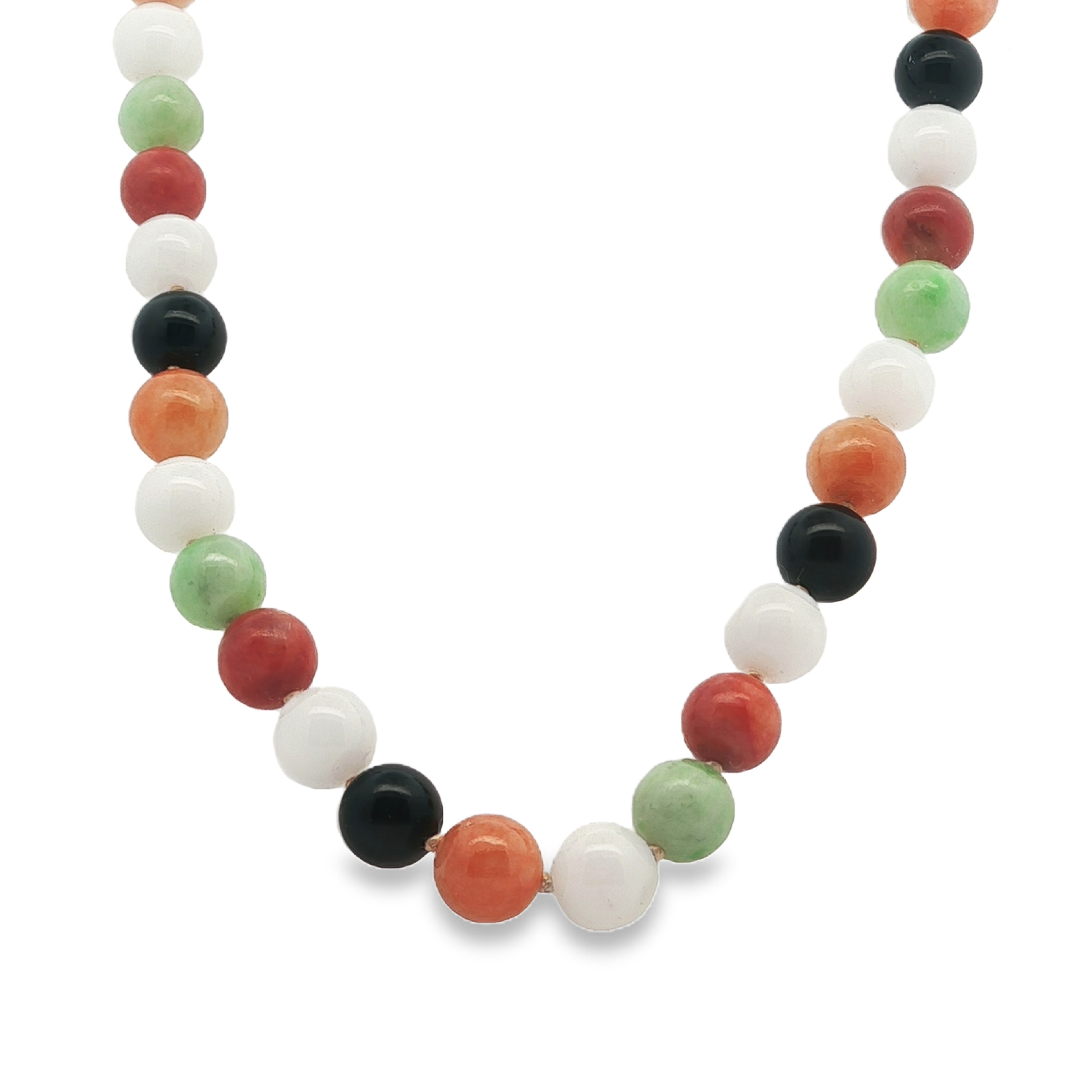 Estate by Martin Binder Multi Color Jade Strand Necklace