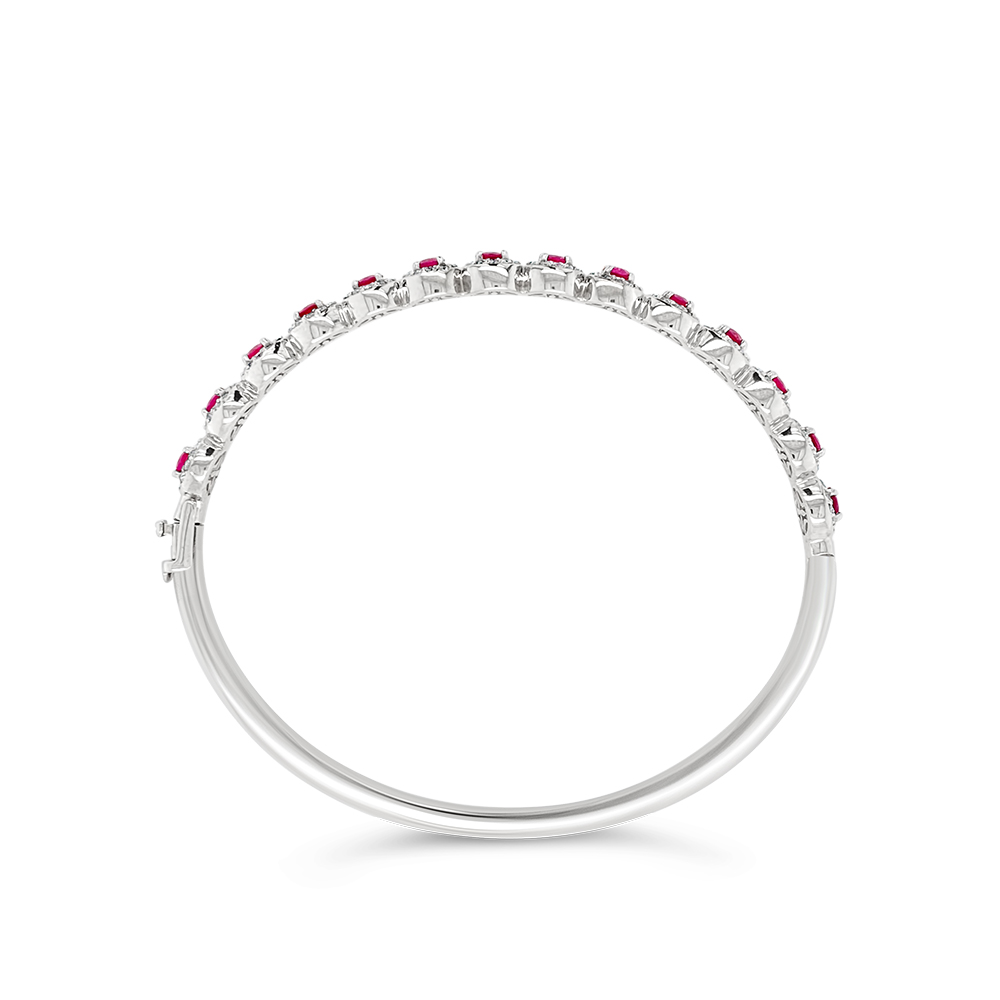 Irisa By Martin Binder Ruby & Diamond Bangle Bracelet