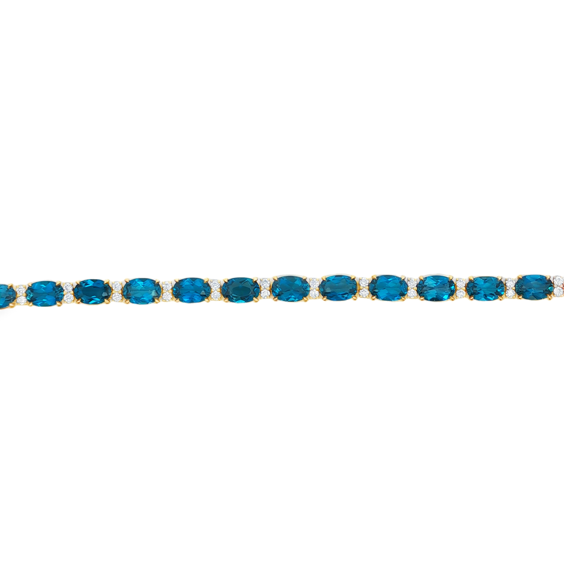 Irisa by Martin Binder London Blue Topaz & Diamond Tennis Bracelet