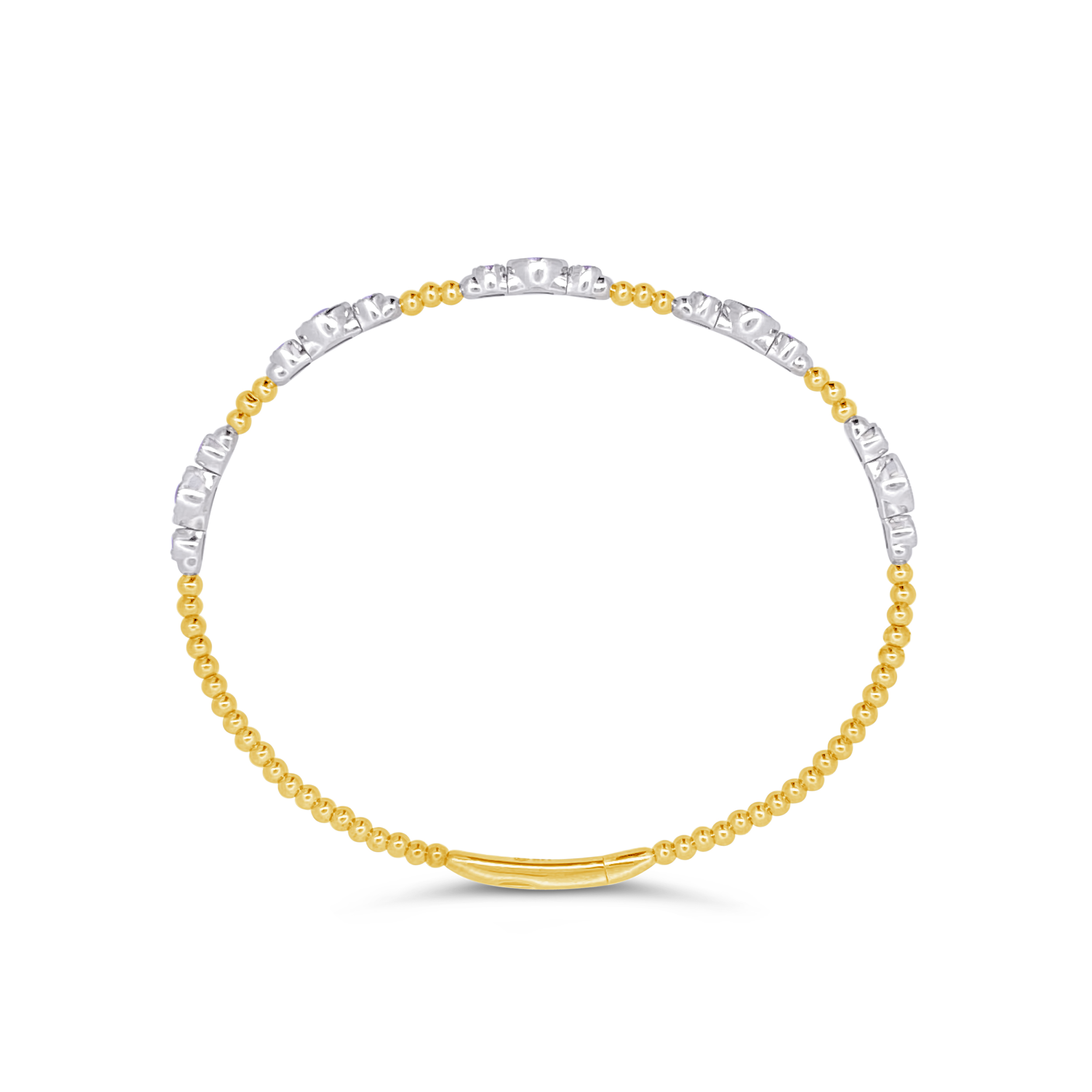 Irisa By Martin Binder Emerald & Diamond Flexible Stacking Bangle Bracelet