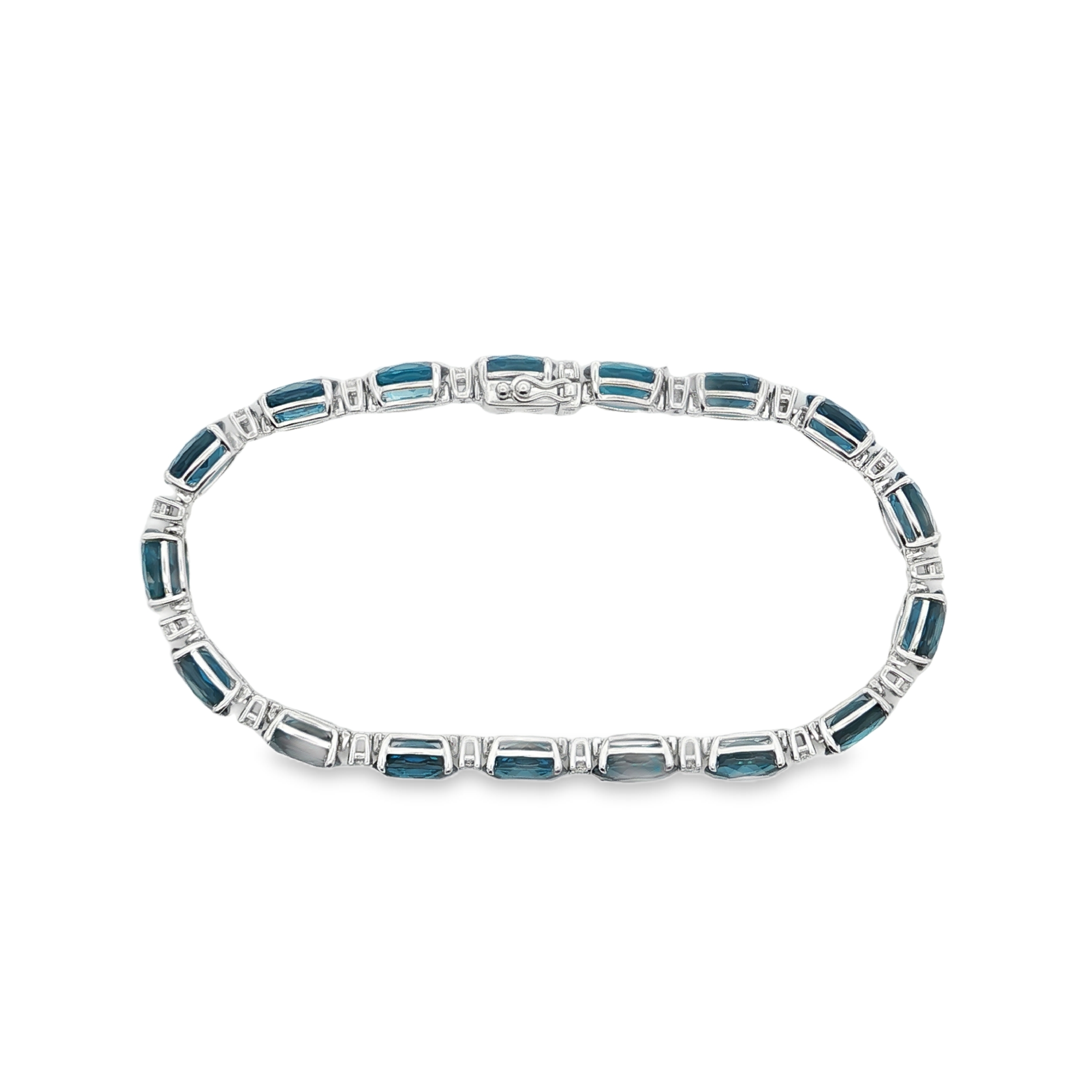 Irisa by Martin Binder London Blue Topaz & Diamond Tennis Bracelet