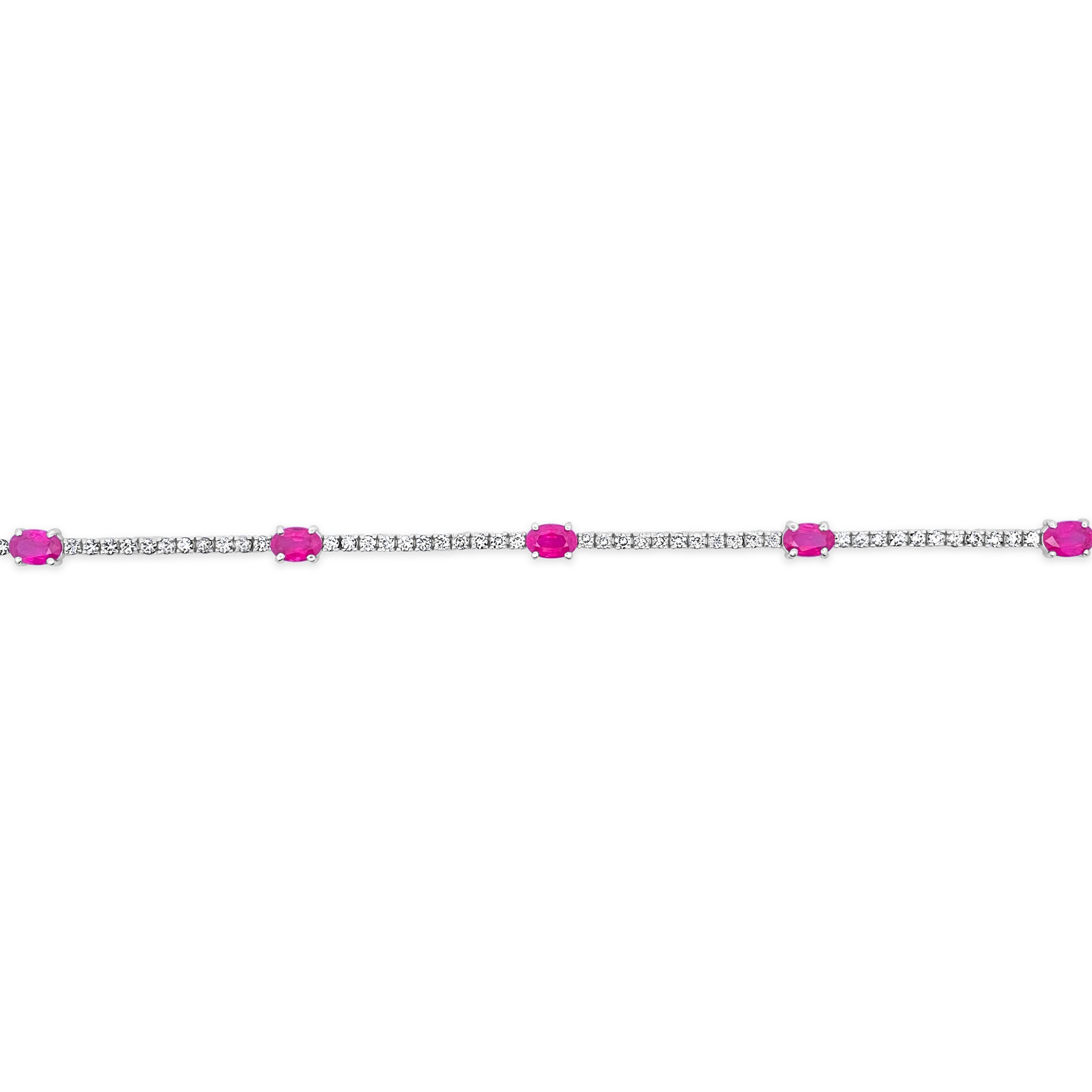 Irisa By Martin Binder Oval Ruby & Diamond Tennis Bracelet