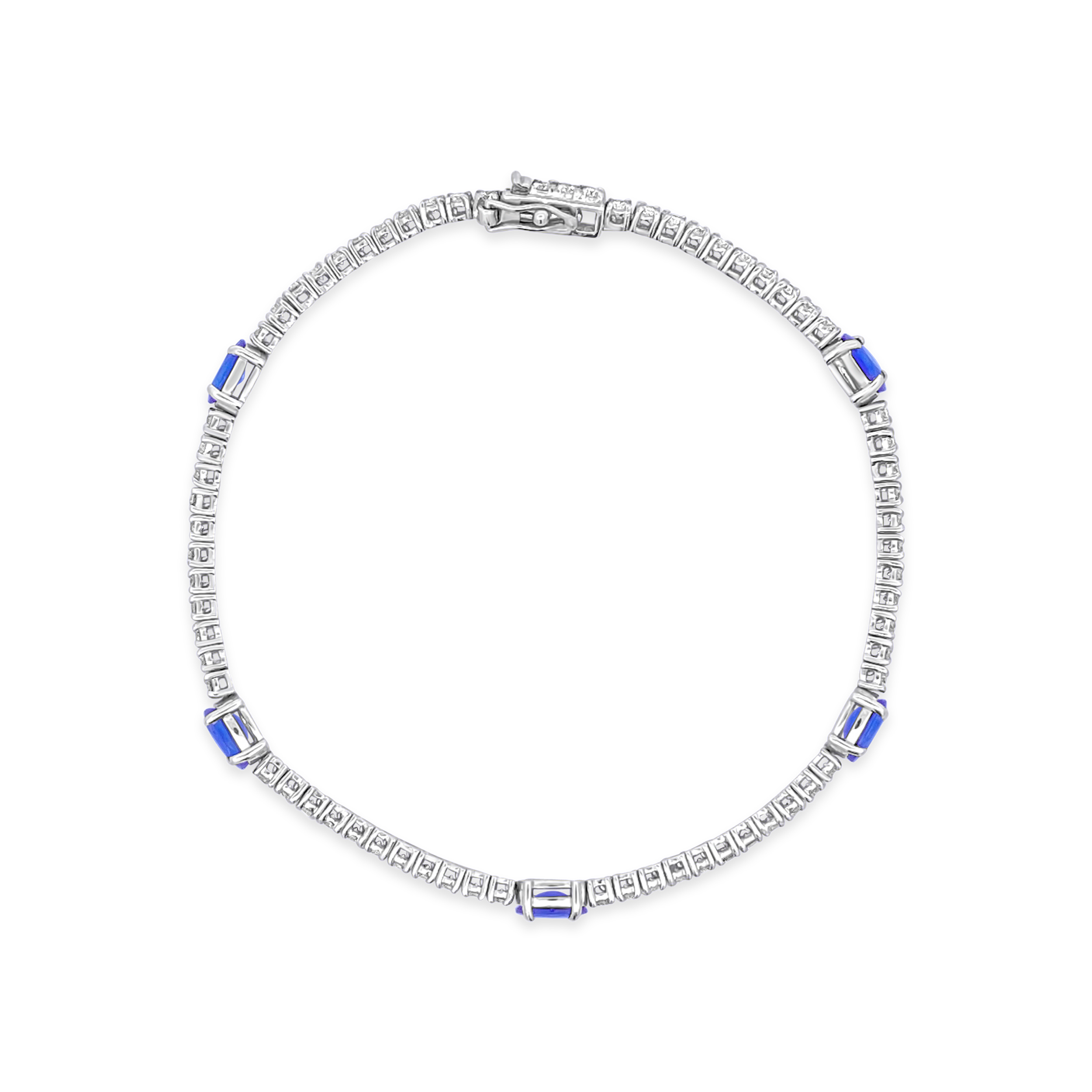 Irisa By Martin Binder Blue Sapphire & Diamond Tennis Bracelet