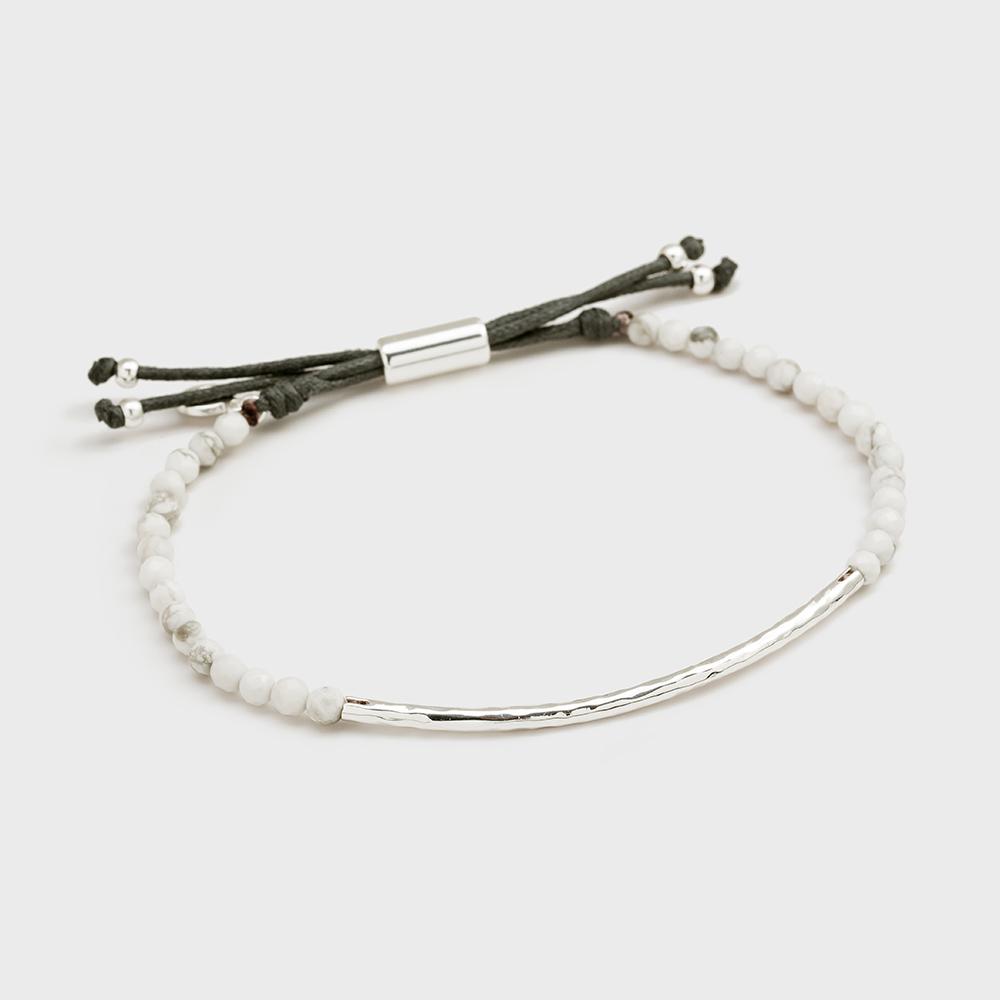 Gorjana Power Gemstone Calming Howlite Silver Bracelet