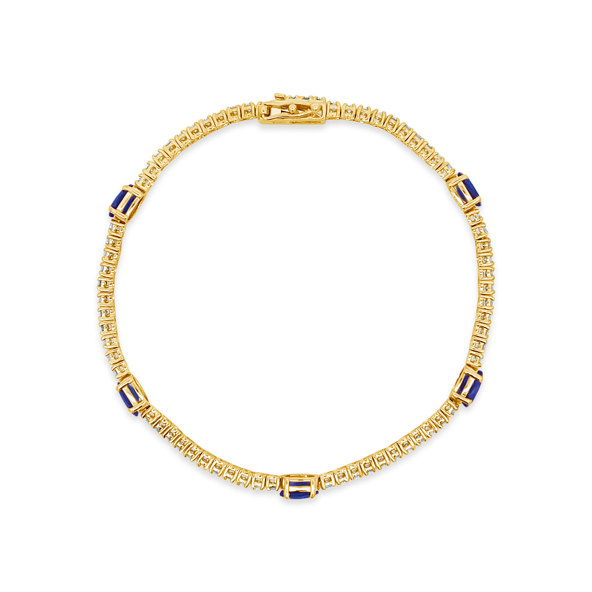 Irisa By Martin Binder Oval Blue Sapphire & Diamond Bracelet