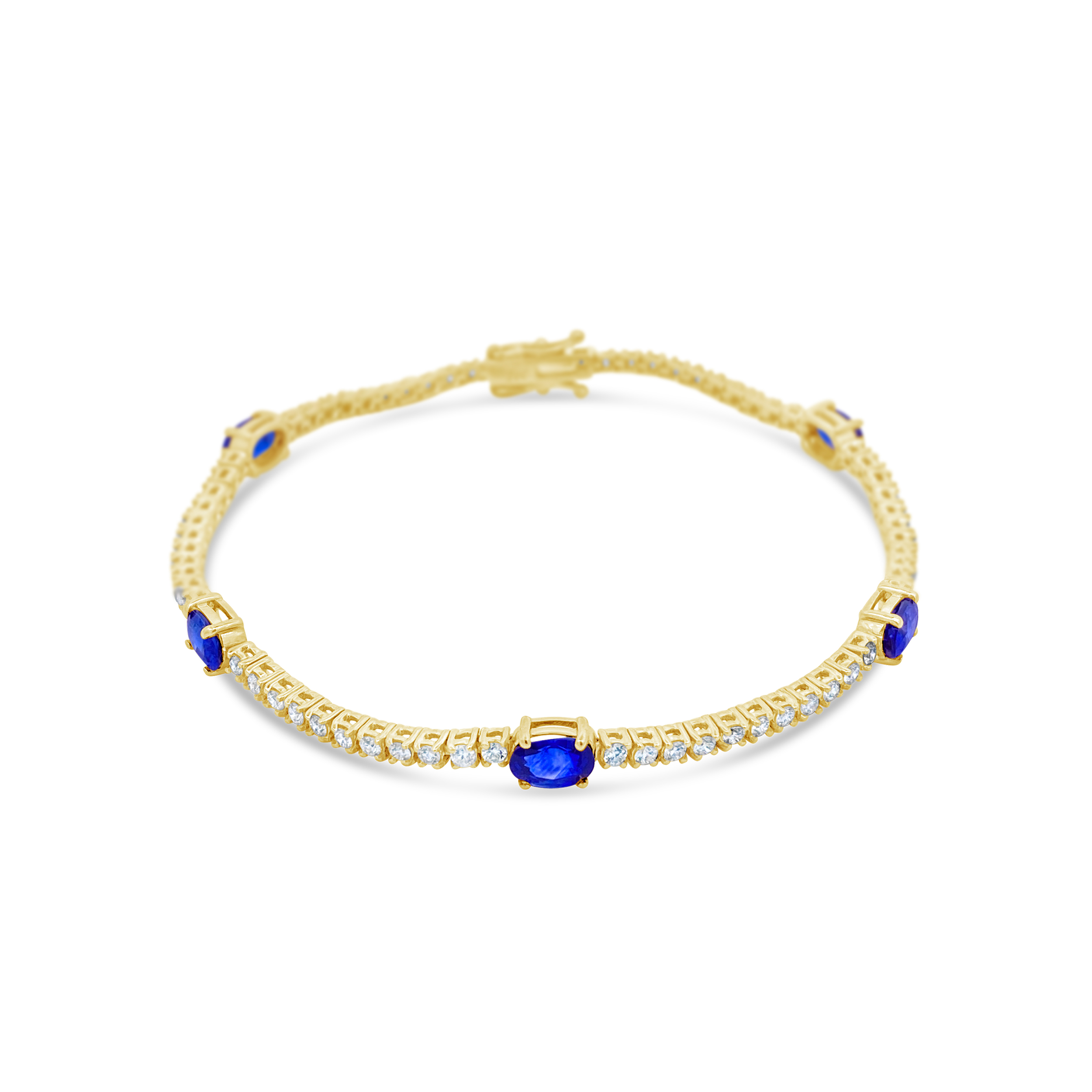 Irisa By Martin Binder Oval Blue Sapphire & Diamond Bracelet