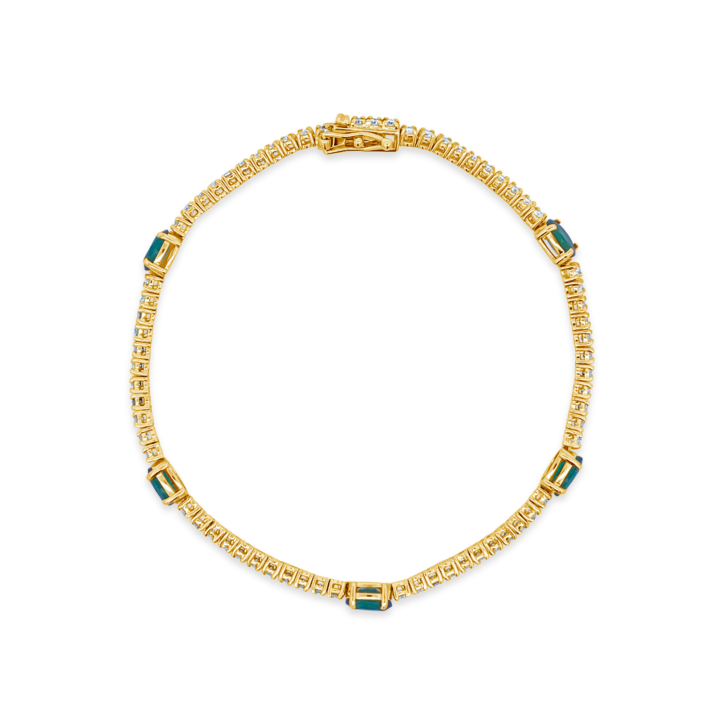 Irisa By Martin Binder Oval Emerald & Diamond Bracelet