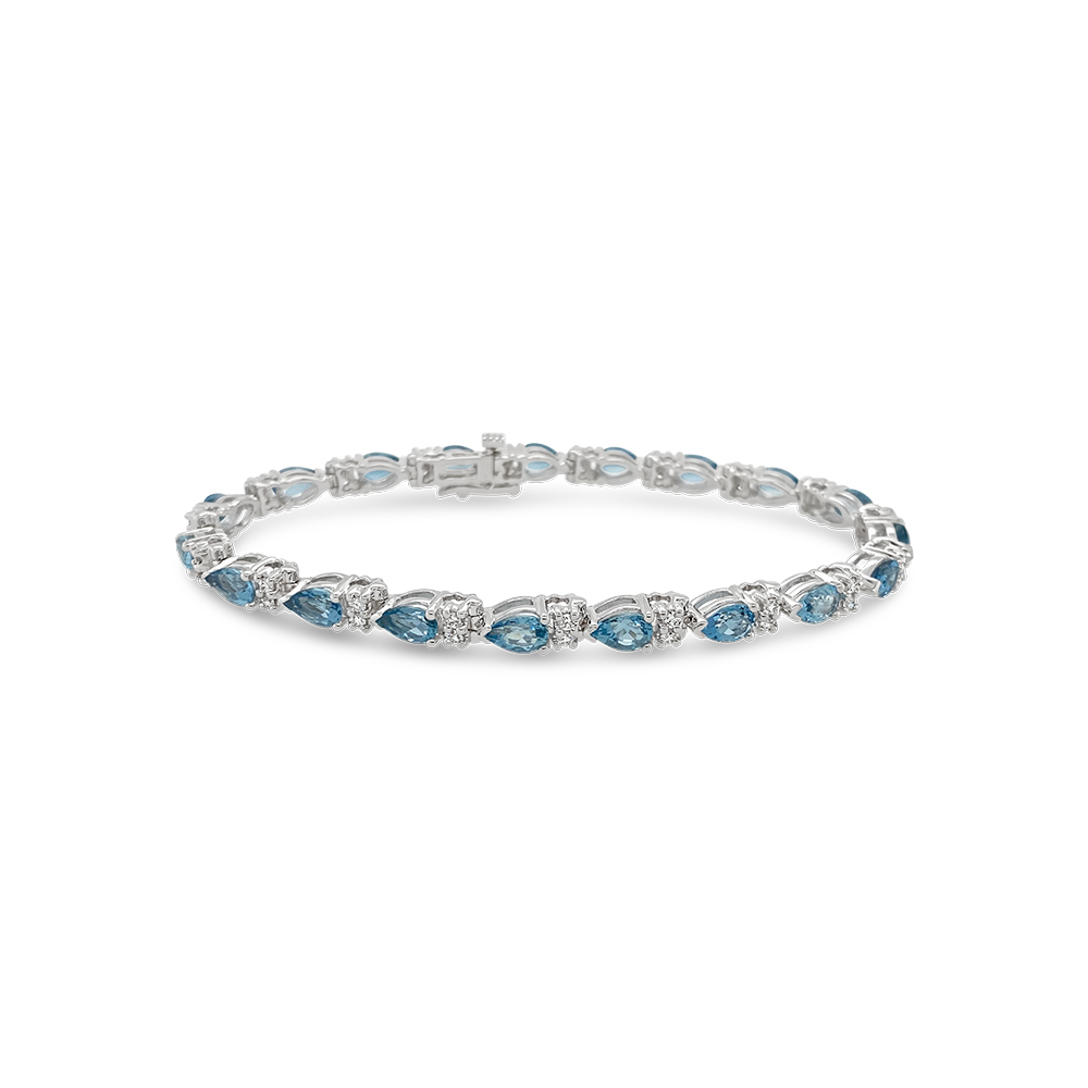Irisa By Martin Binder Aquamarine & Diamond Bracelet