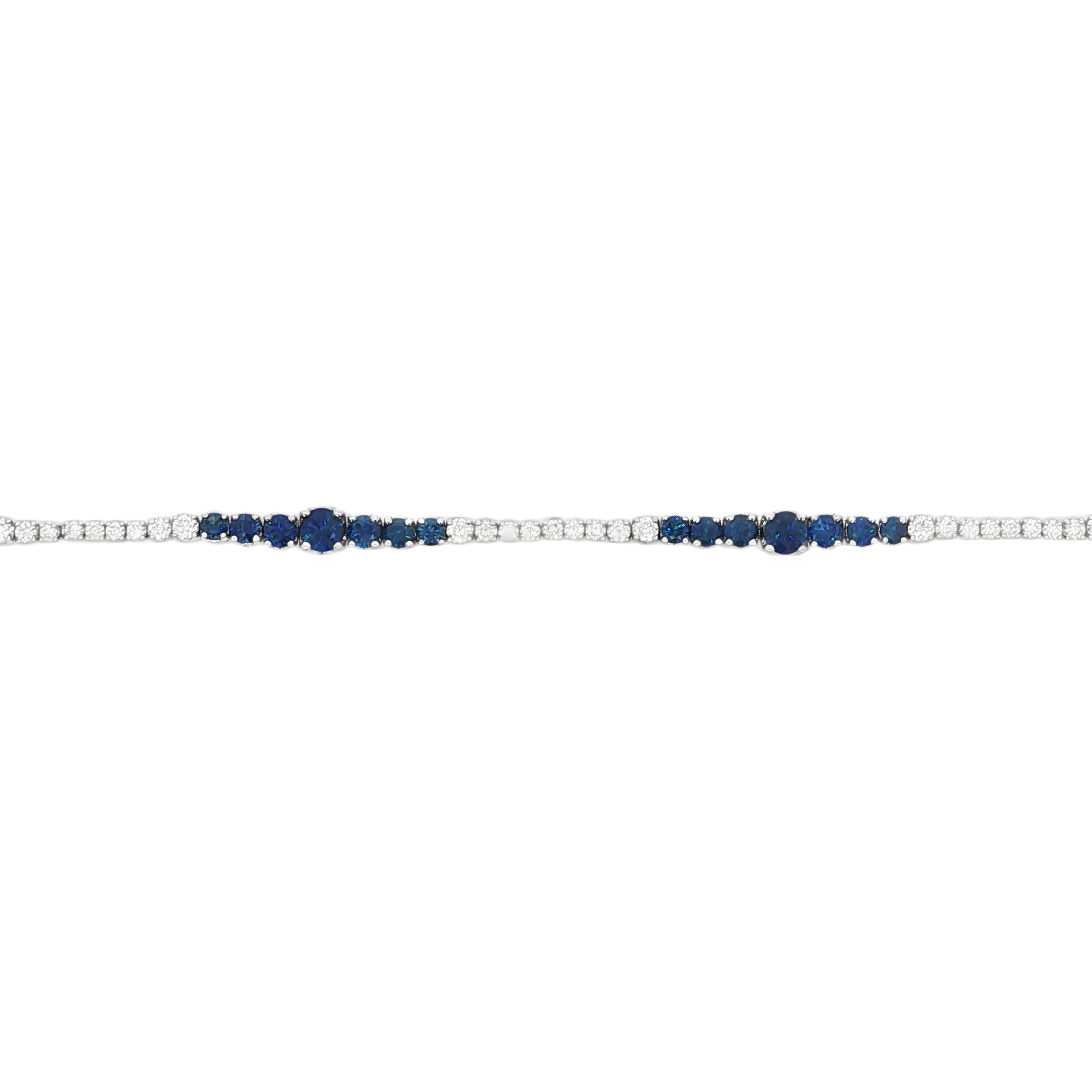 Irisa by Martin Binder Blue Sapphire & Diamond Station Bracelet
