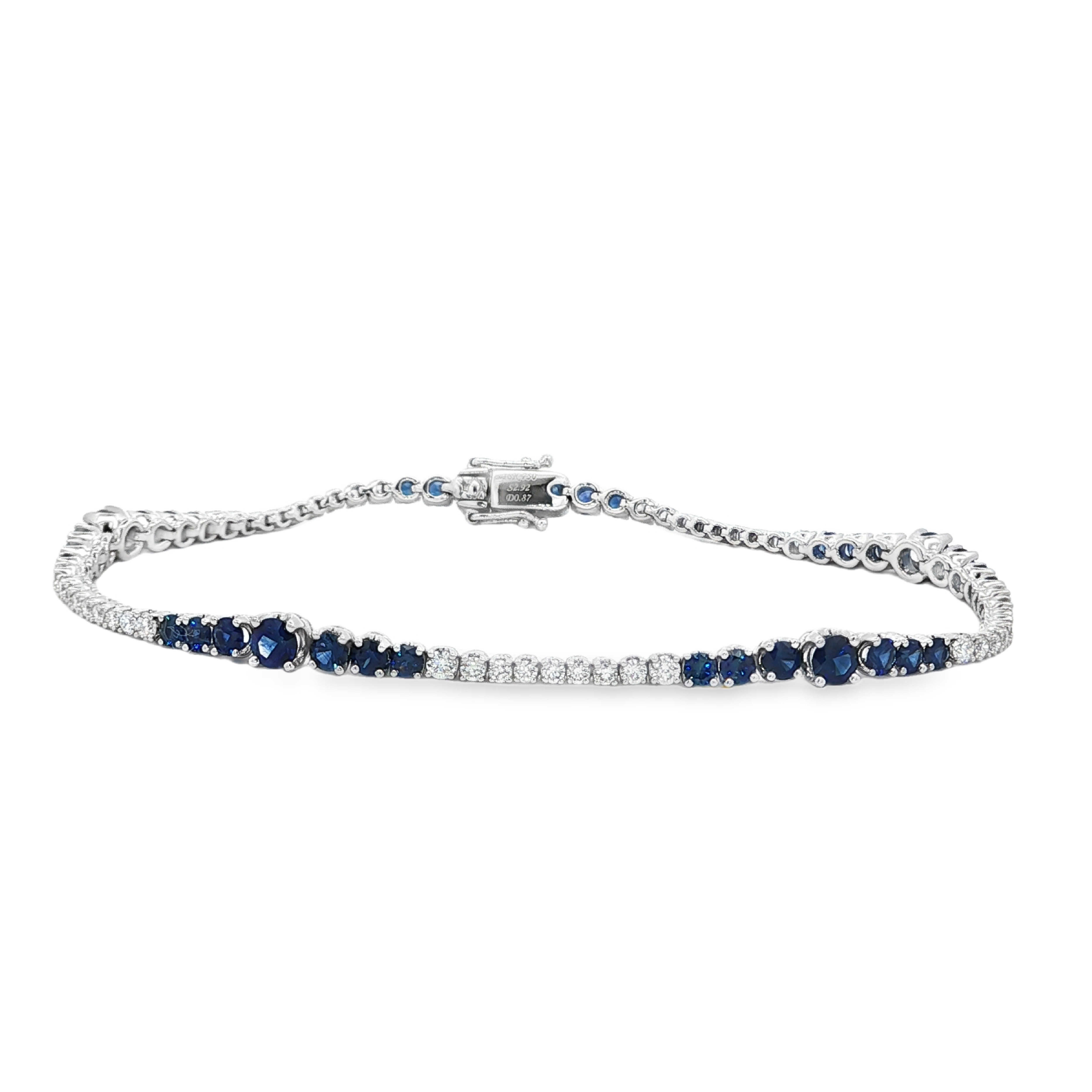 Irisa by Martin Binder Blue Sapphire & Diamond Station Bracelet