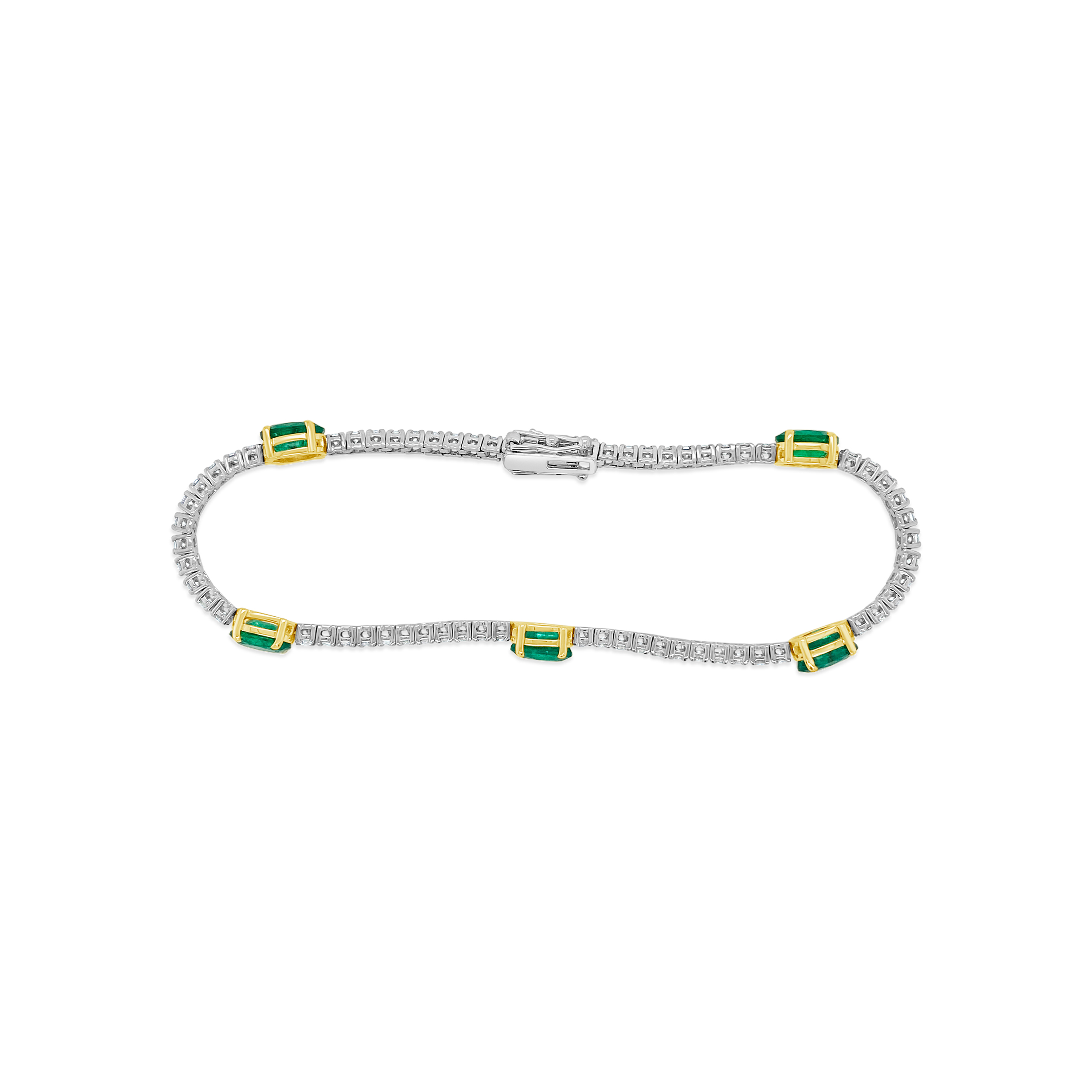 Irisa By Martin Binder Emerald & Diamond Tennis Bracelet