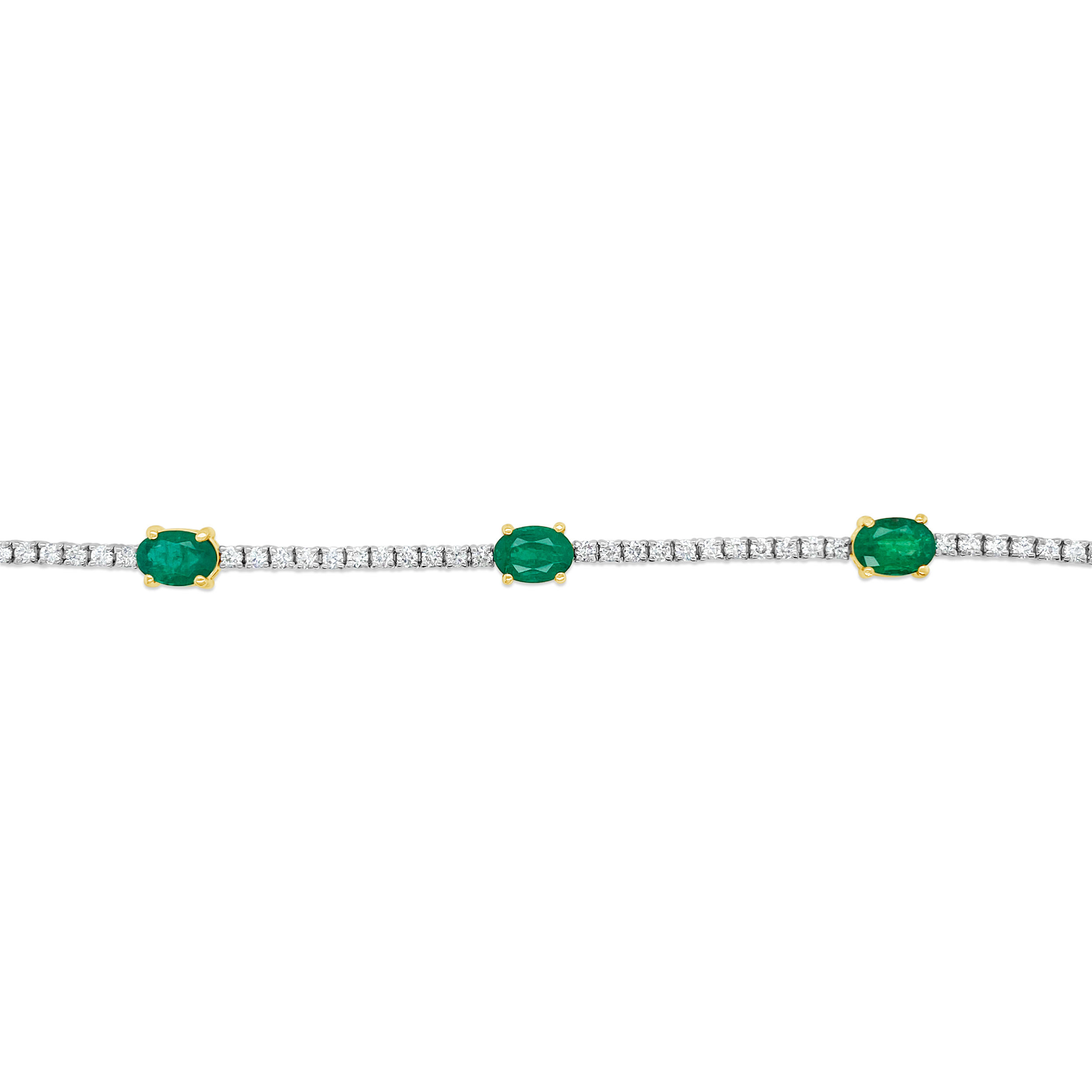 Irisa By Martin Binder Emerald & Diamond Tennis Bracelet