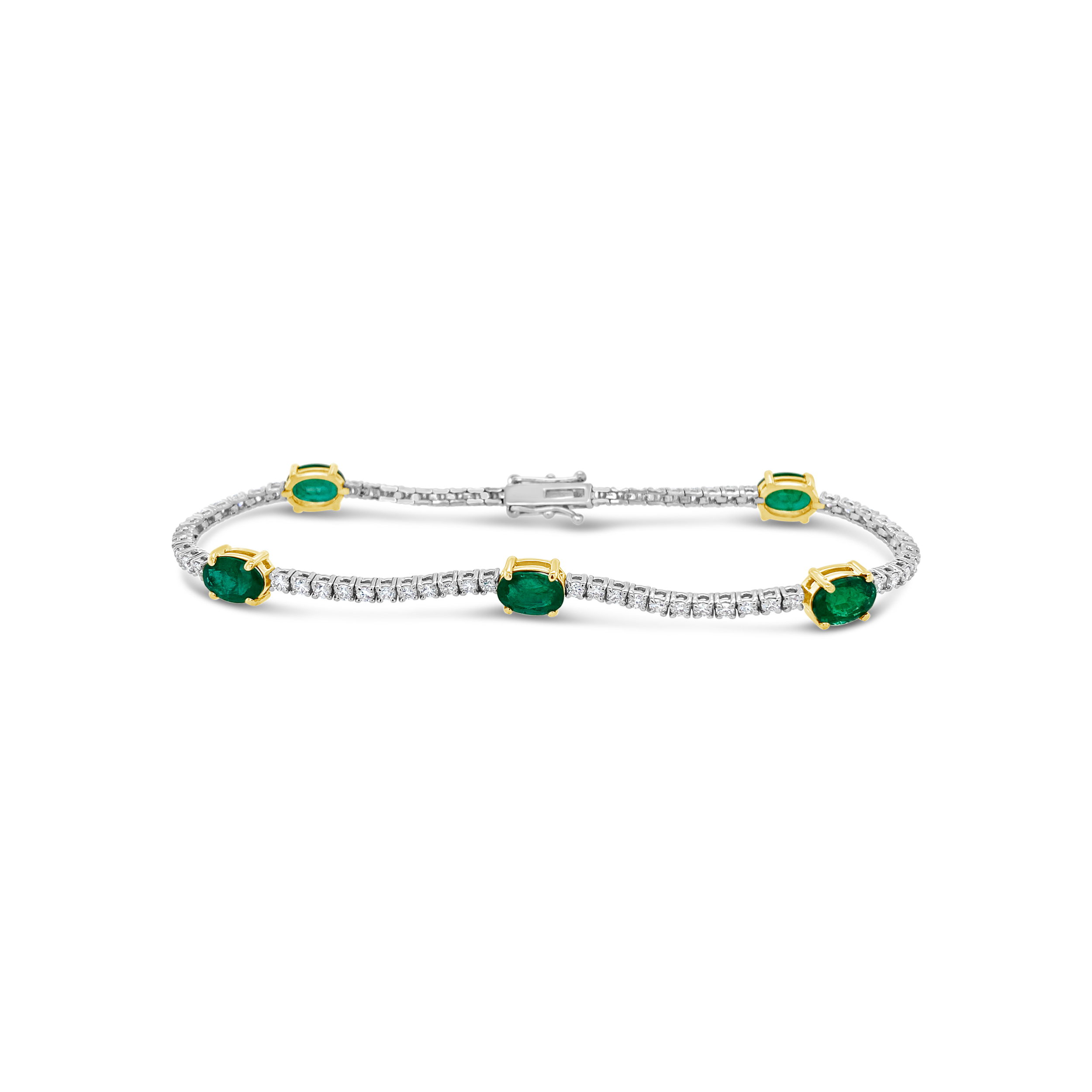 Irisa By Martin Binder Emerald & Diamond Tennis Bracelet