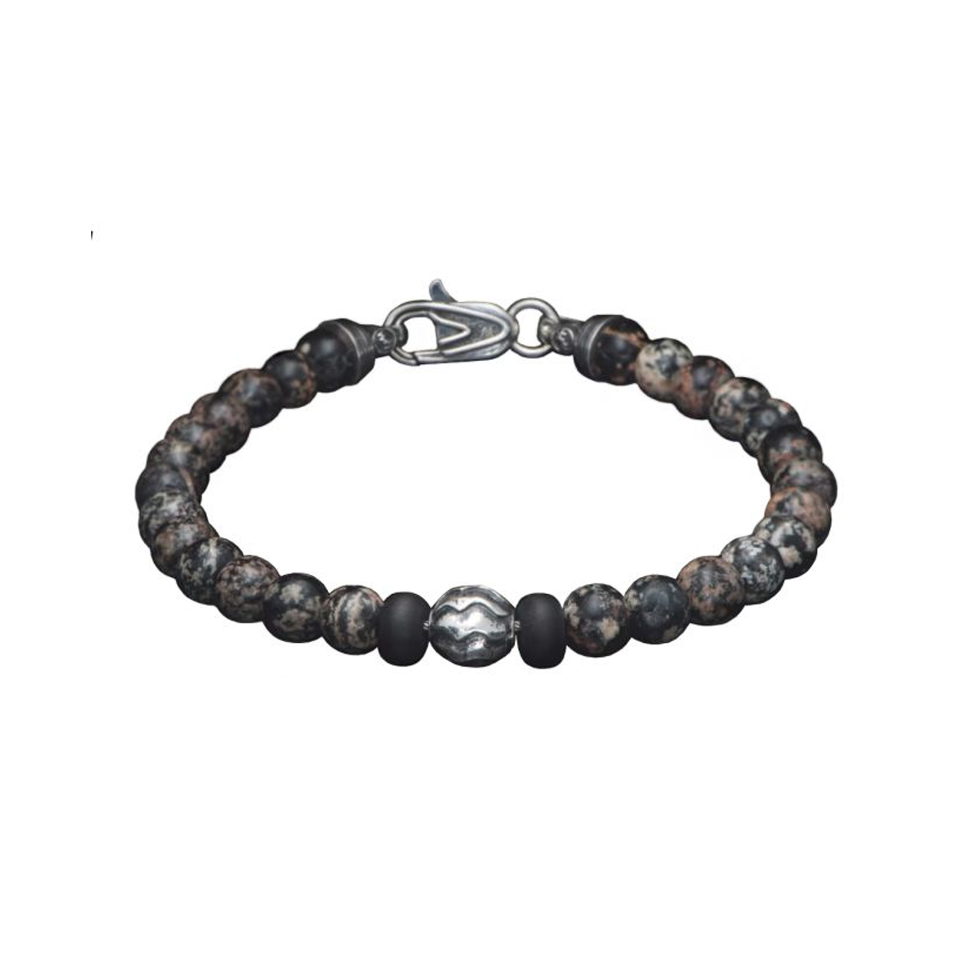 William Henry Brookings Red Obsidian Beaded Bracelet