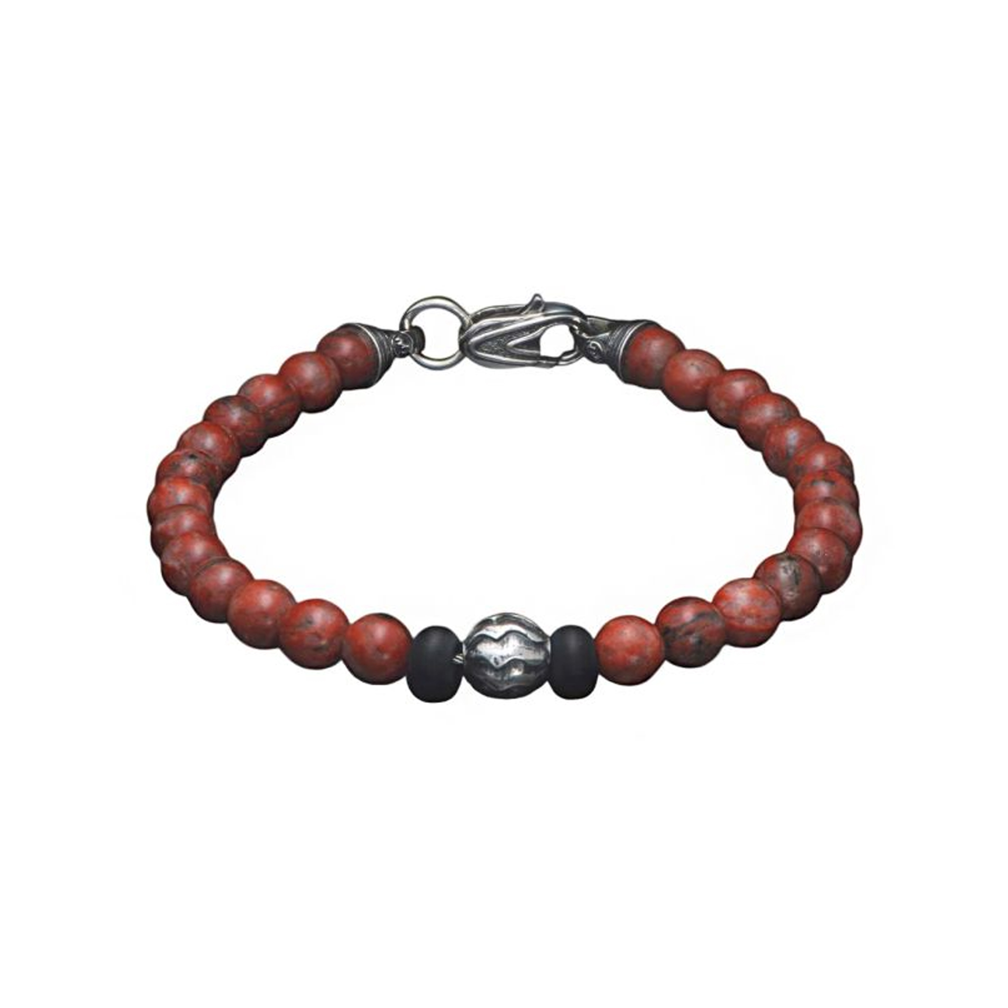 William Henry Brookings Red Jasper Beaded Bracelet