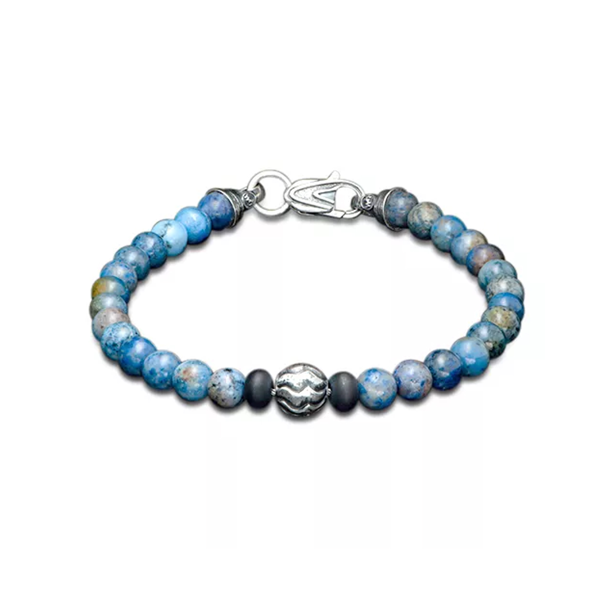 William Henry Brookings Dumortierite Beaded Bracelet