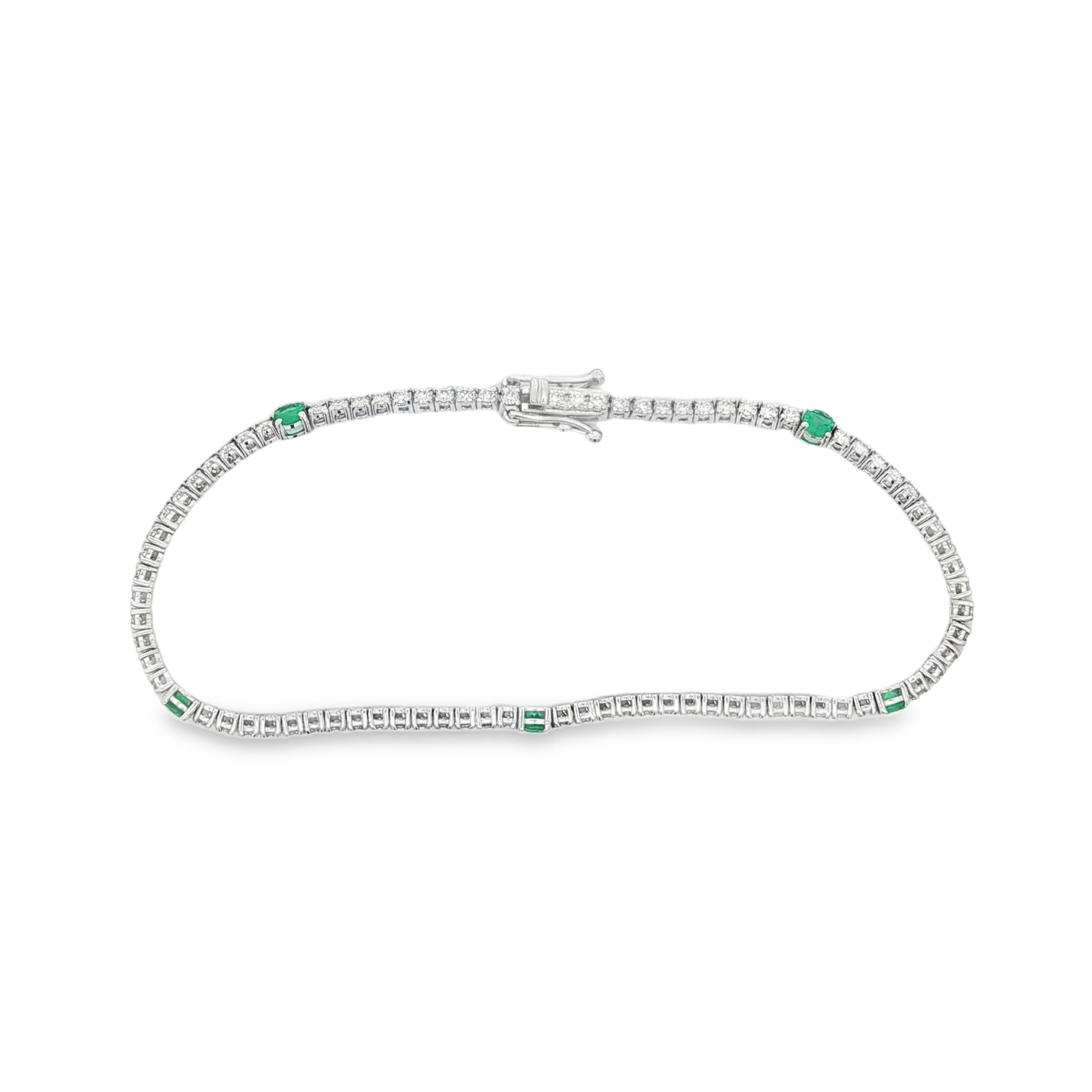 Irisa by Martin Binder Emerald & Diamond Tennis Bracelet