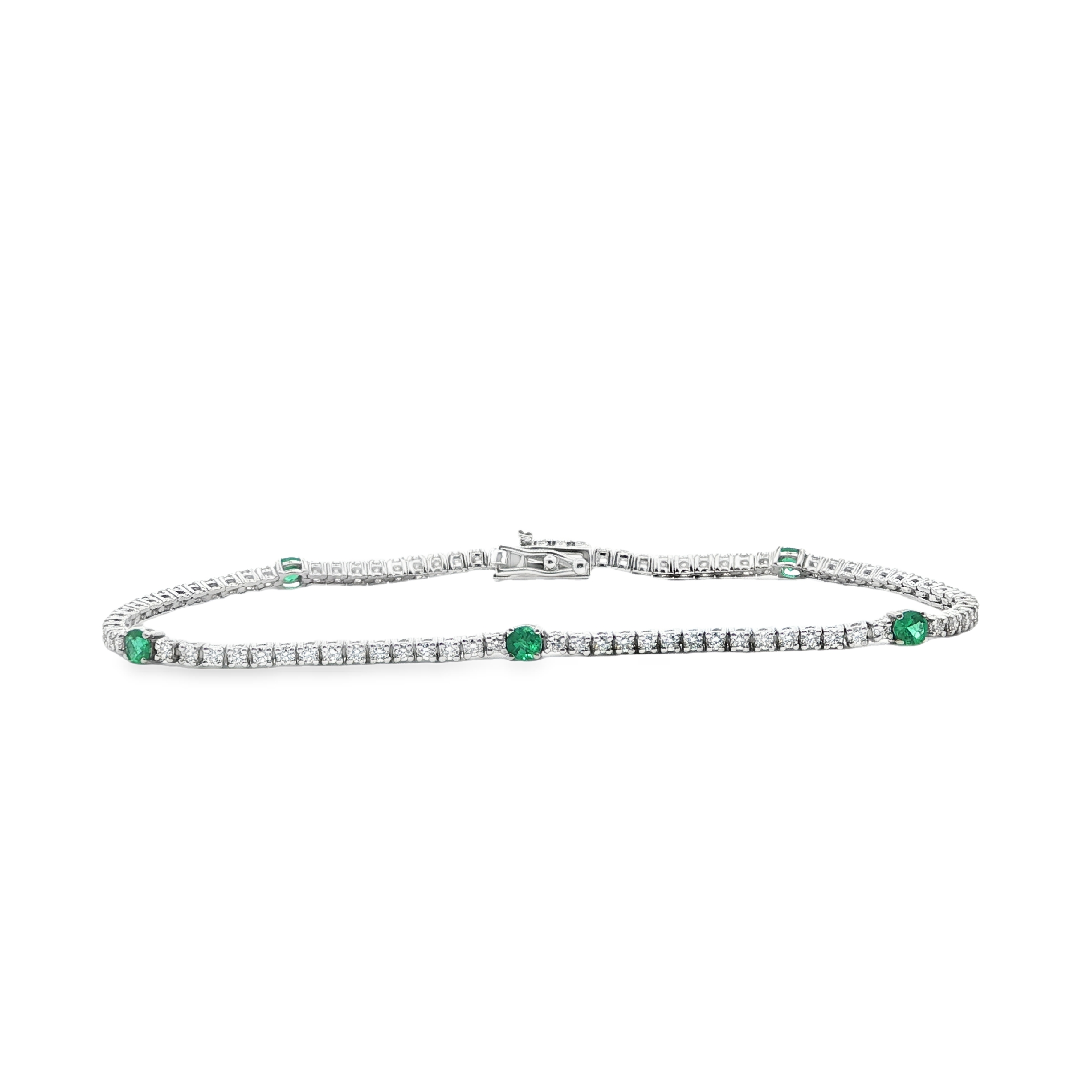 Irisa by Martin Binder Emerald & Diamond Tennis Bracelet