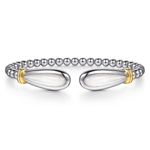 Gabriel & Co. Bujukan Silver Mother of Pearl Bangle Bracelet